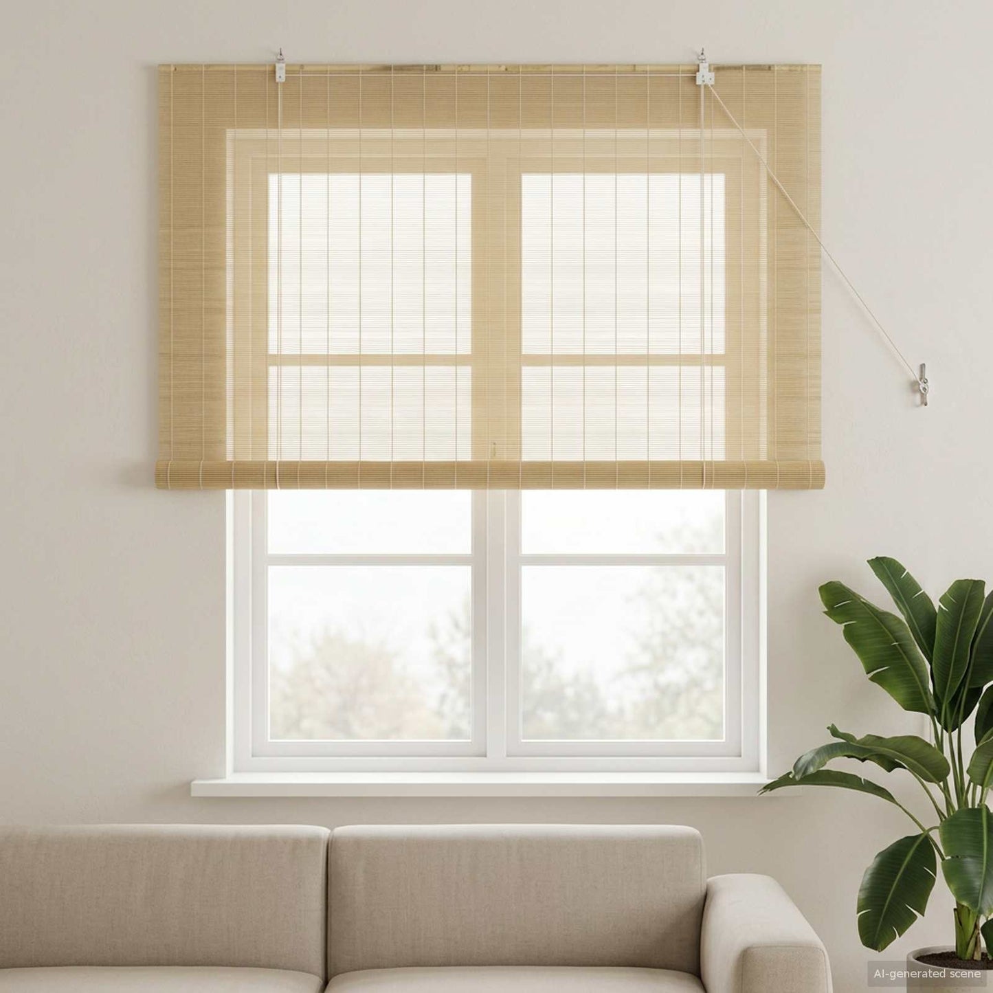 Rullegardin Naturlig 130 x 160 cm Bambus