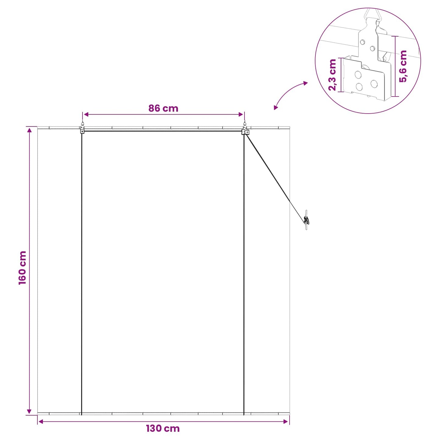 Rullegardin Naturlig 130 x 160 cm Bambus