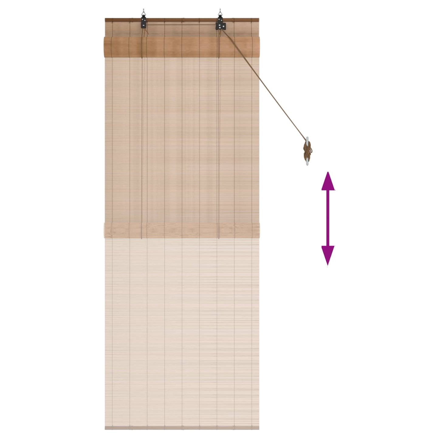 Rullegardin Brun 70 x 160 cm Bambus