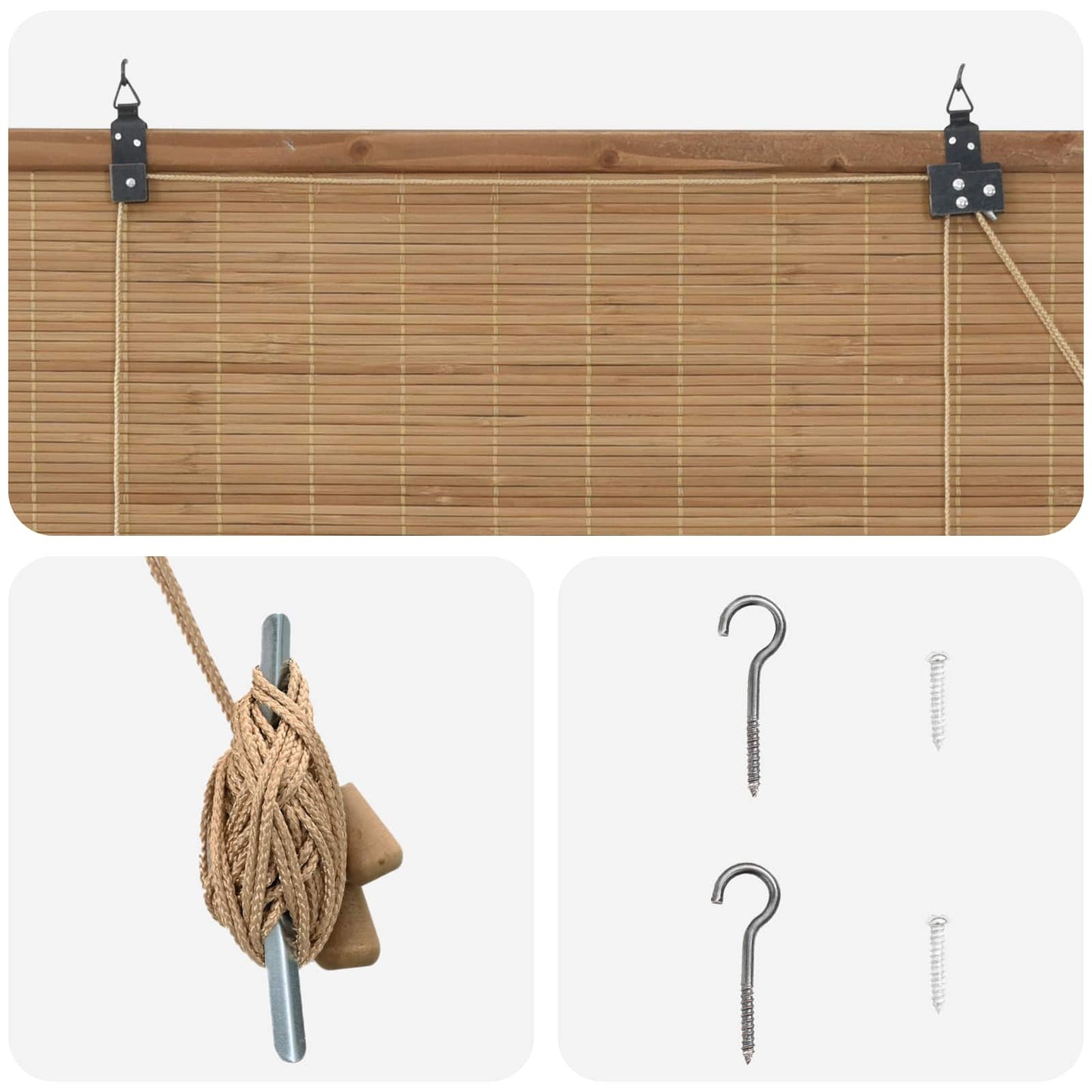 Rullegardin Brun 50 x 160 cm Bambus