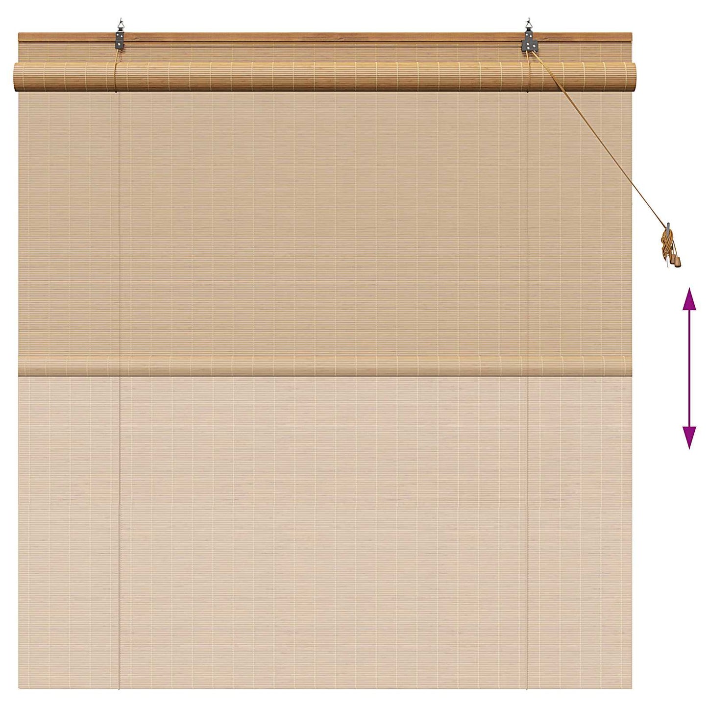 Rullegardin Brun 130 x 160 cm Bambus