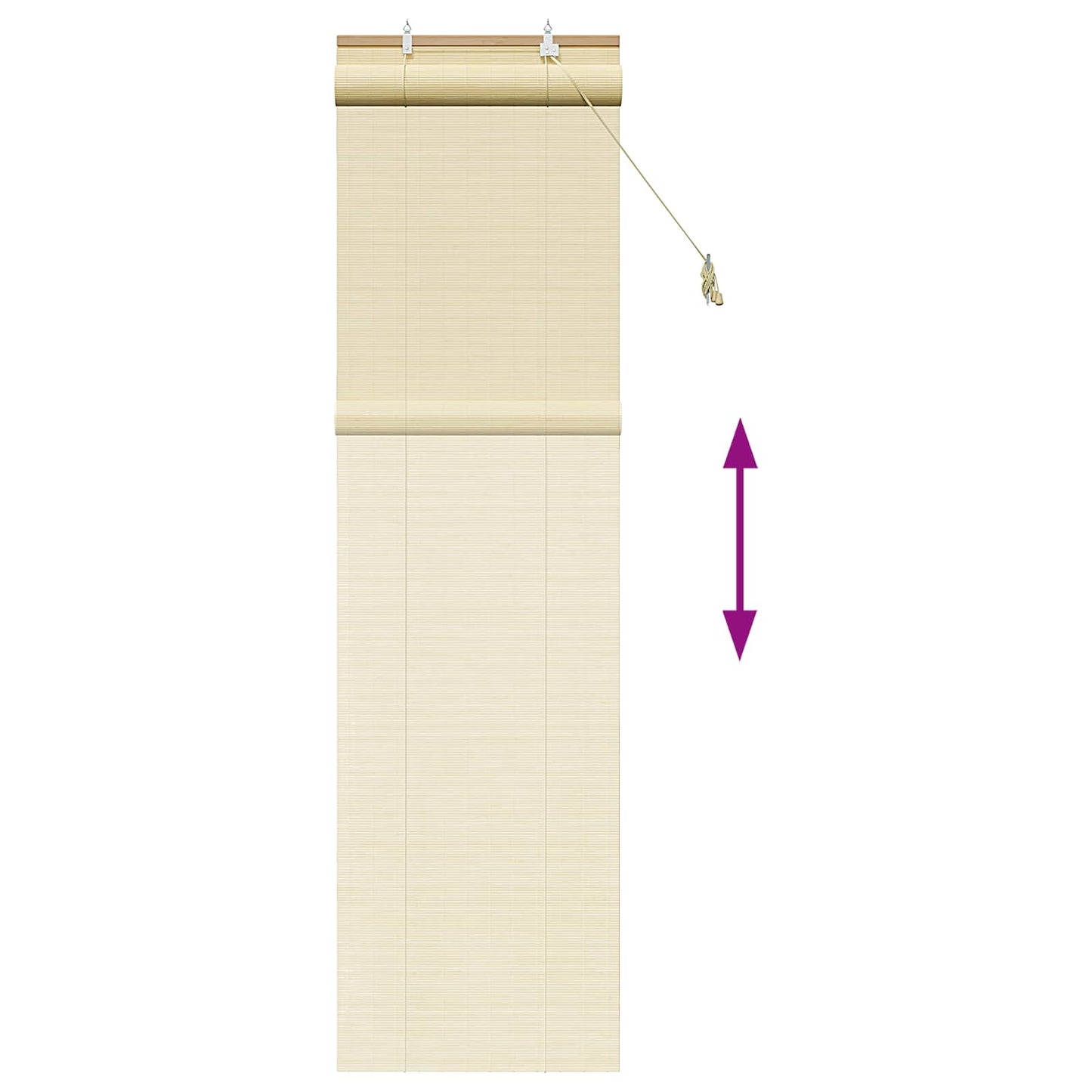 Rullegardin Naturlig 40 x 220 cm Bambus