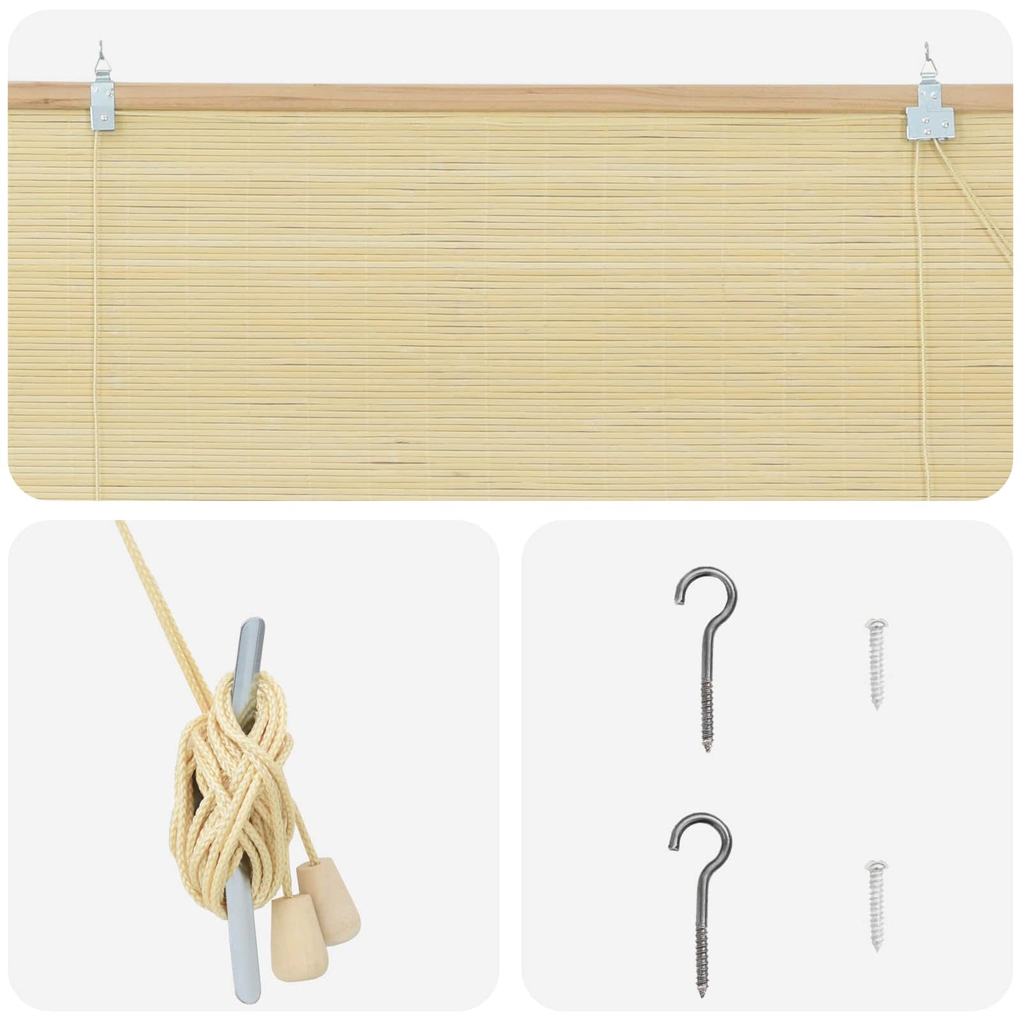 Rullegardin Naturlig 50 x 220 cm Bambus