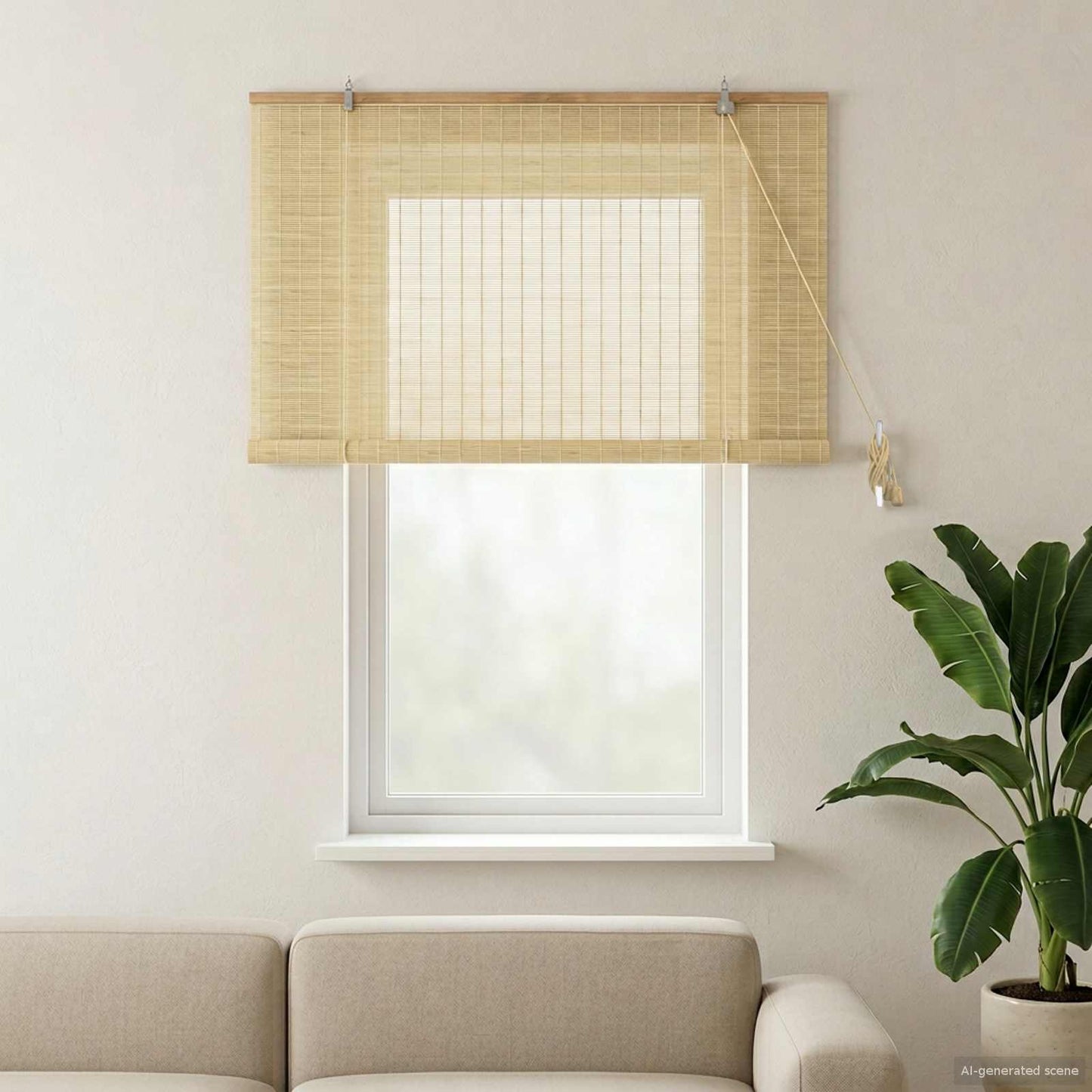 Rullegardin Naturlig 130 x 160 cm Bambus