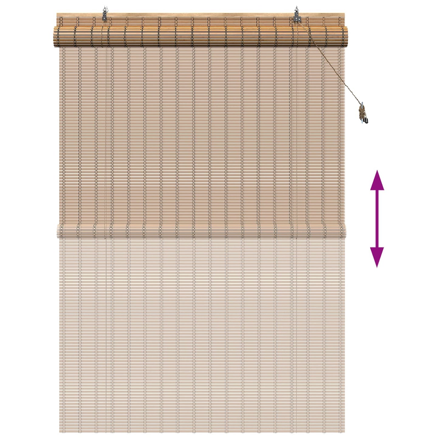 Rullegardin Natur 130 x 220 cm Bambus