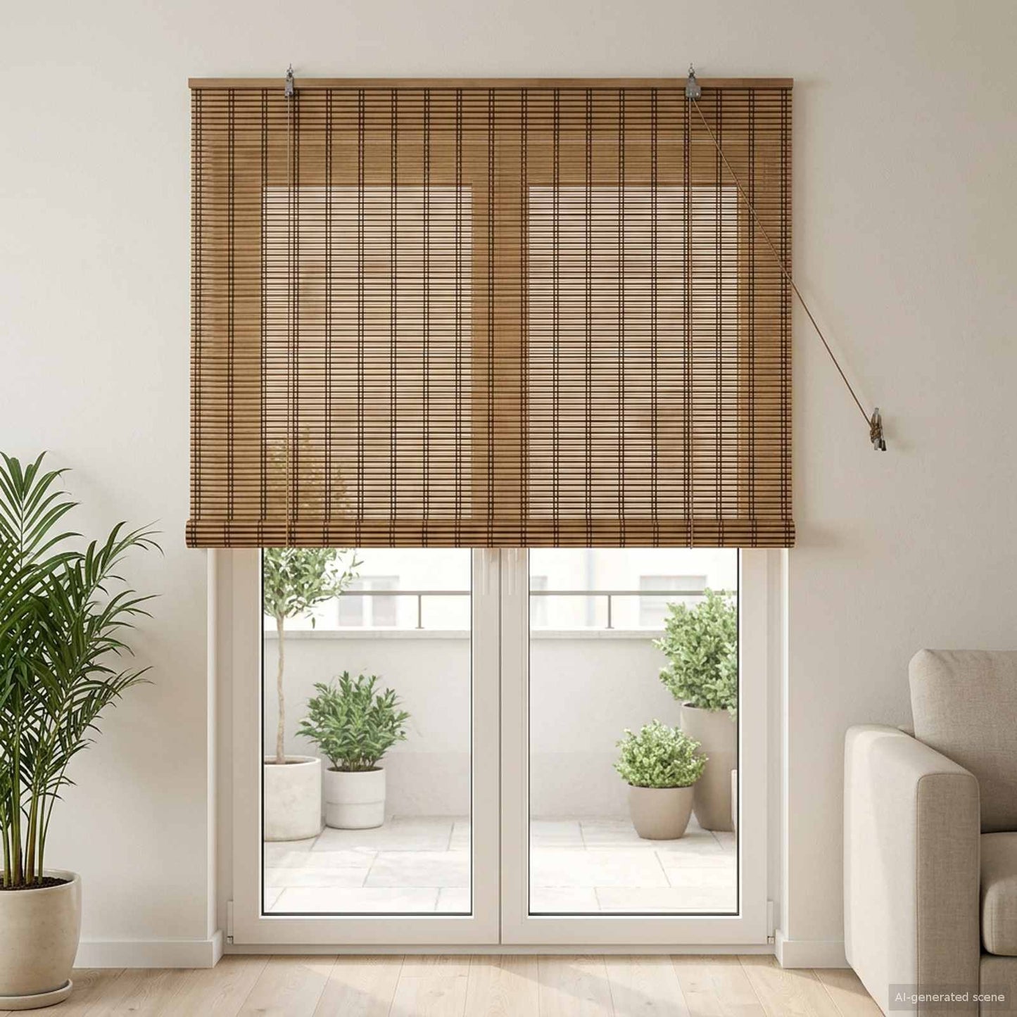 Rullegardin Brun 130 x 220 cm Bambus