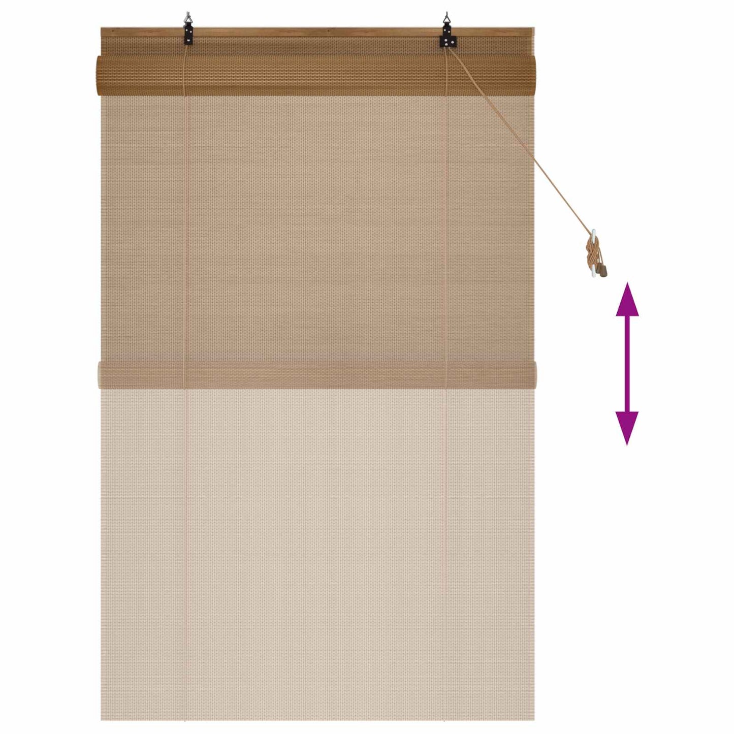 Rullegardin Brun 80 x 160 cm Bambus