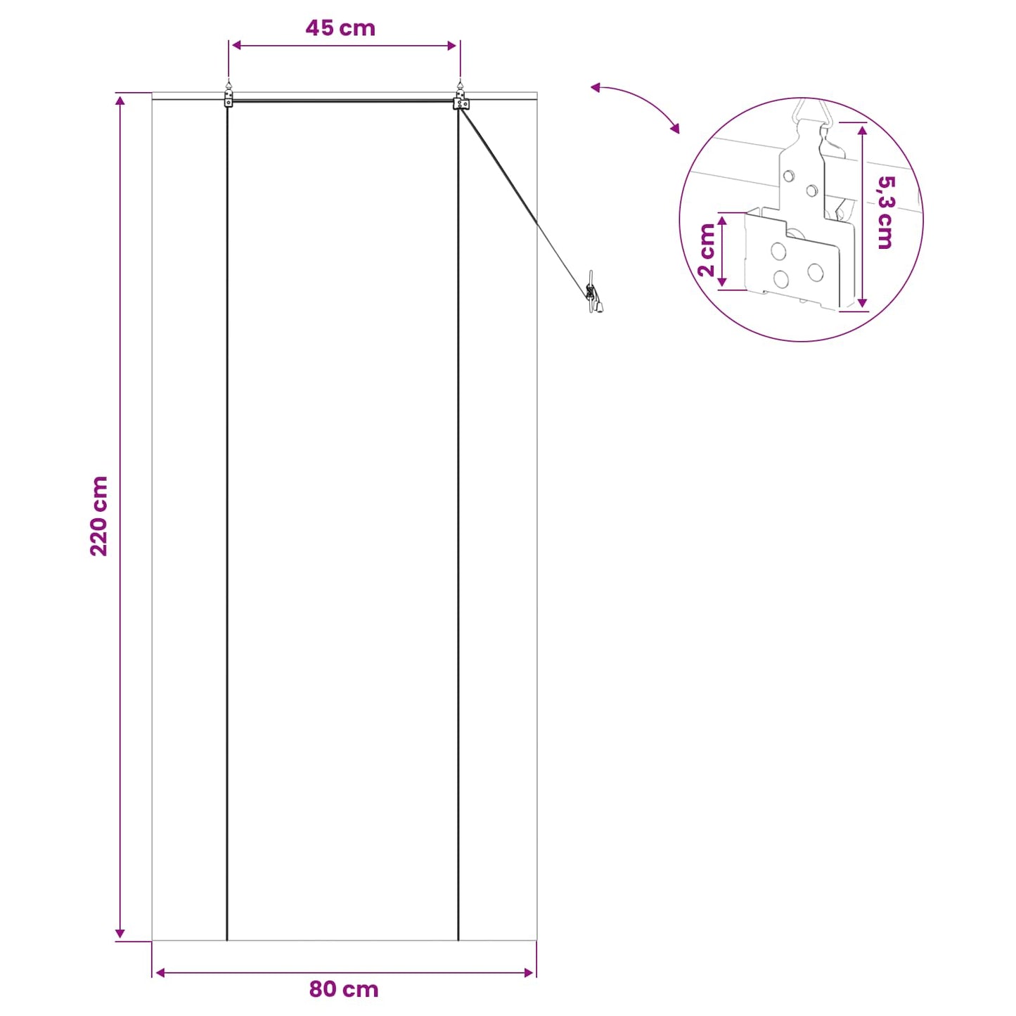 Rullegardin Brun 80 x 220 cm Bambus