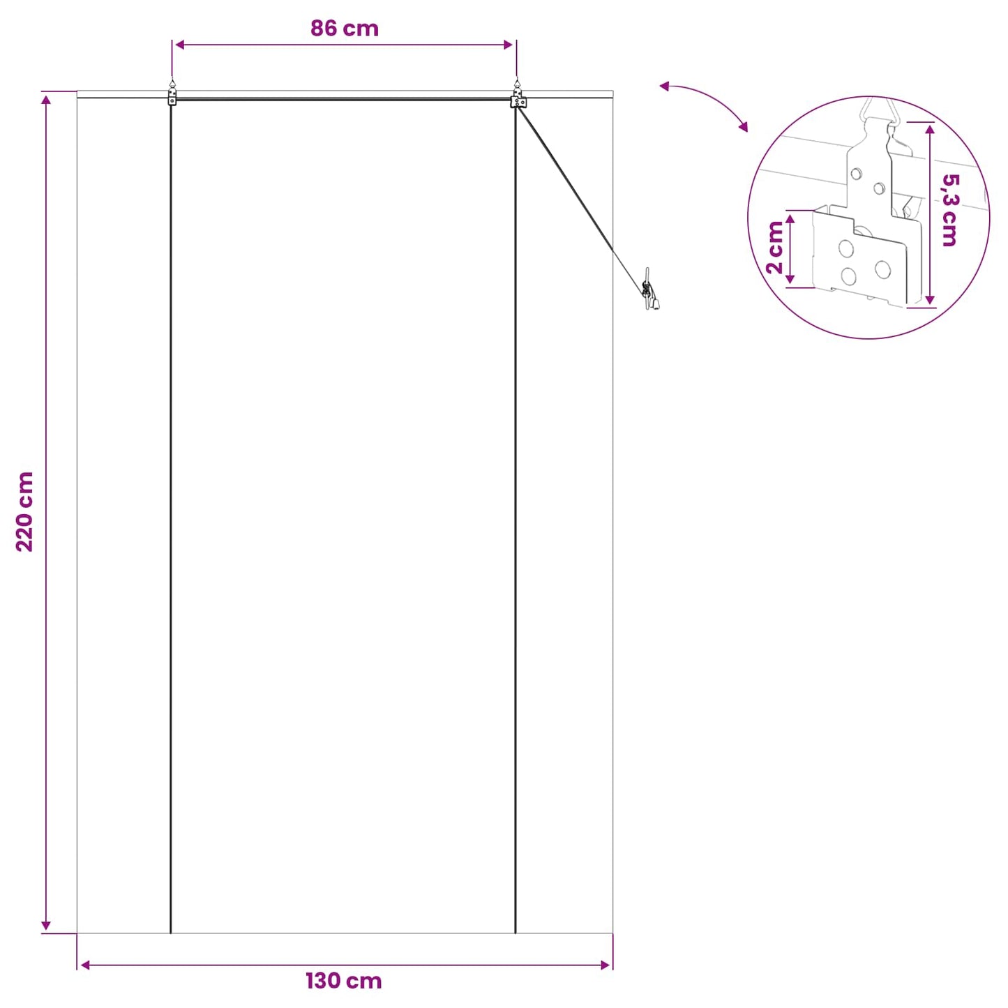 Rullegardin Brun 130 x 220 cm Bambus