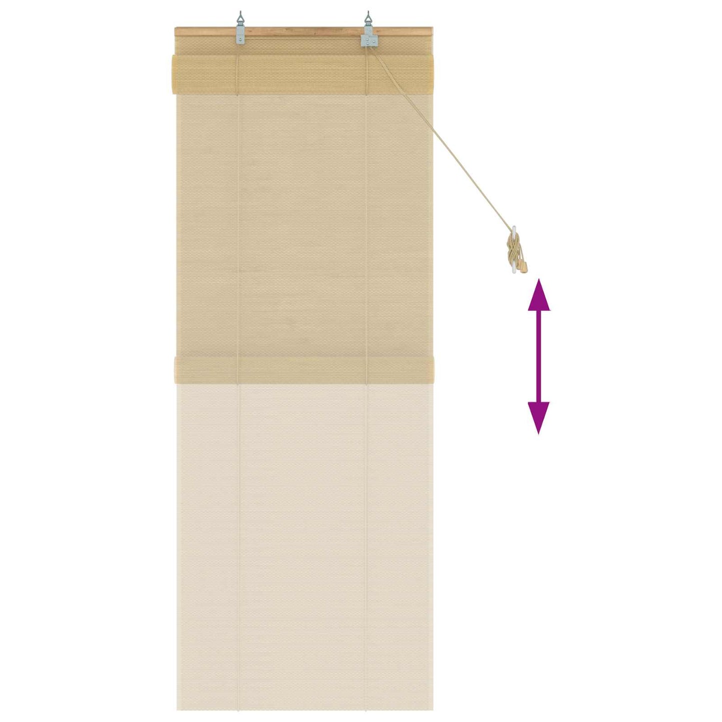 Rullegardin Naturlig 60 x 160 cm Bambus