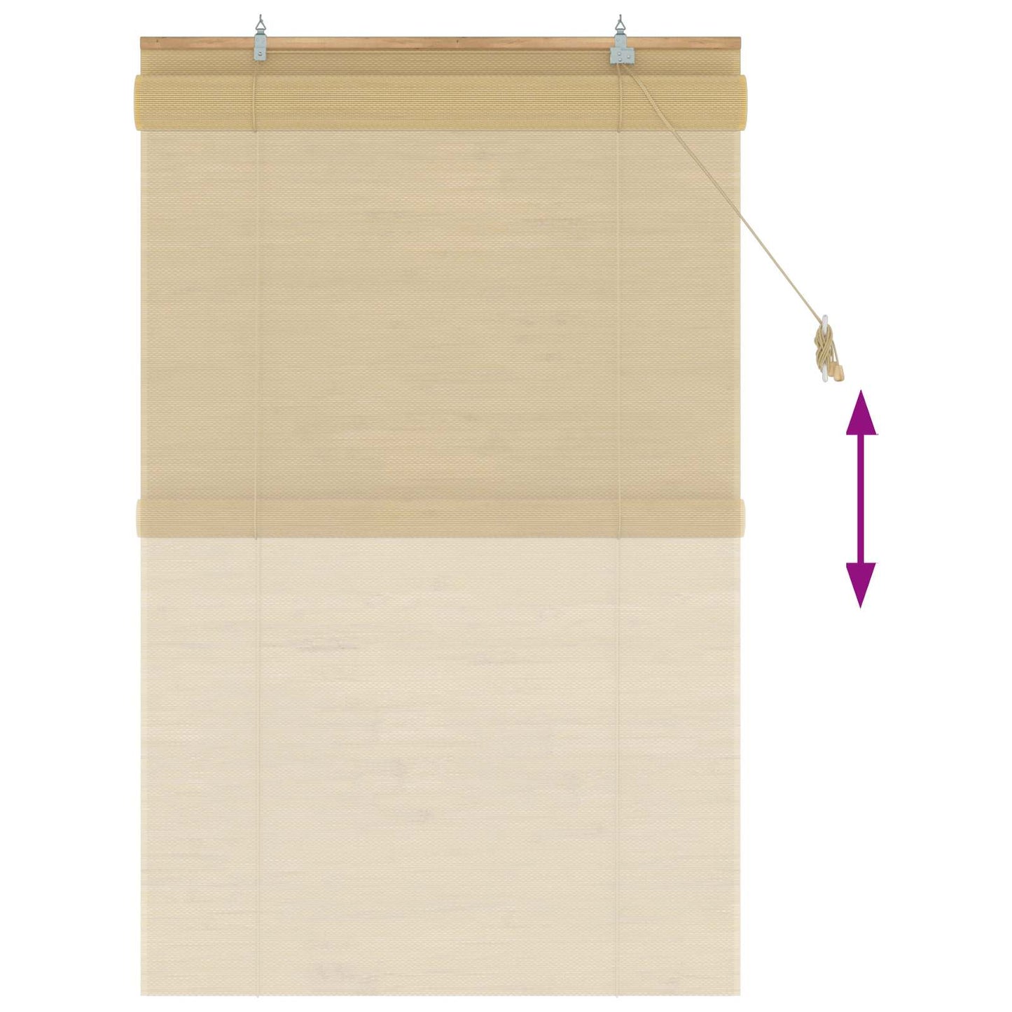Rullegardin Naturlig 100 x 160 cm Bambus