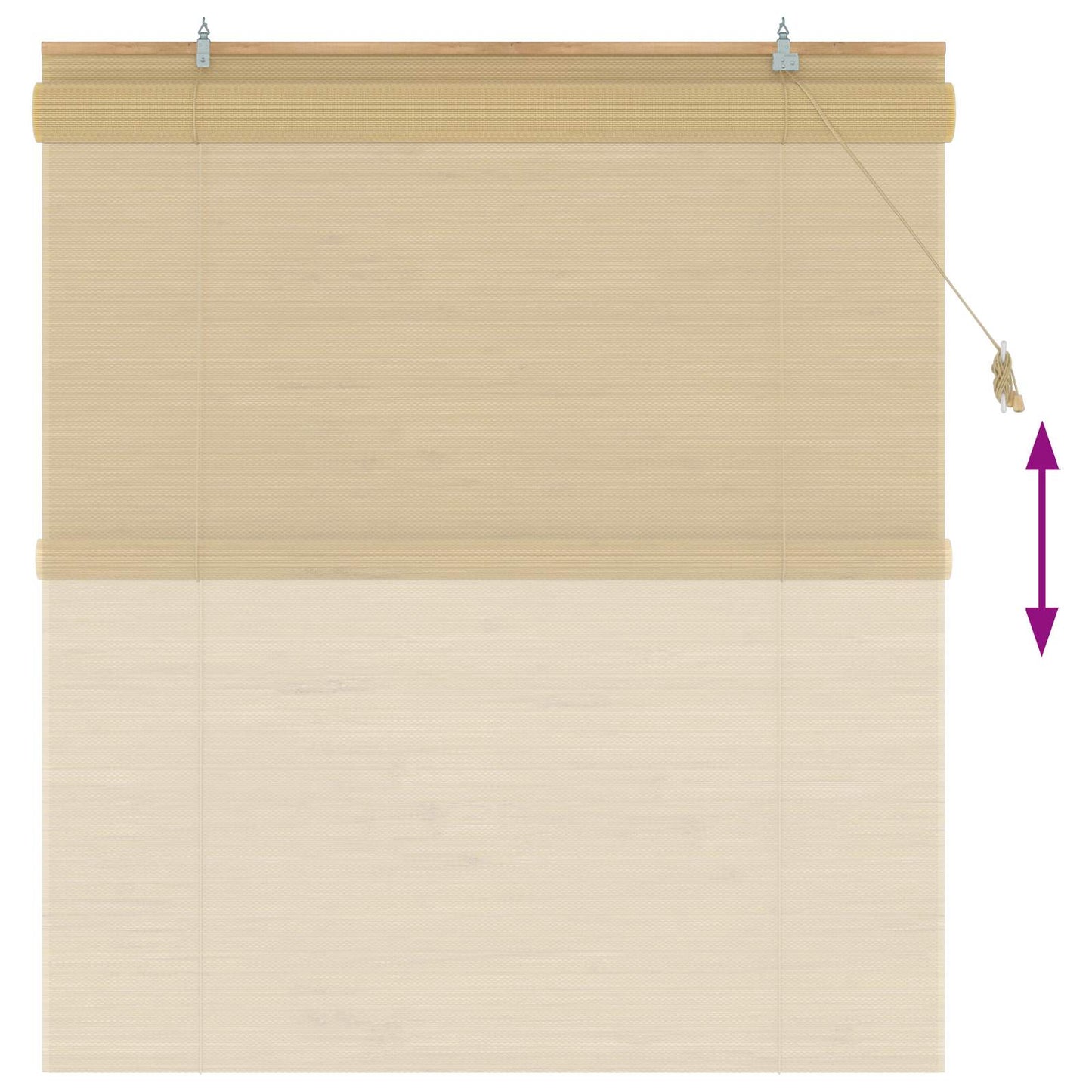Rullegardin Naturlig 160 x 160 cm Bambus