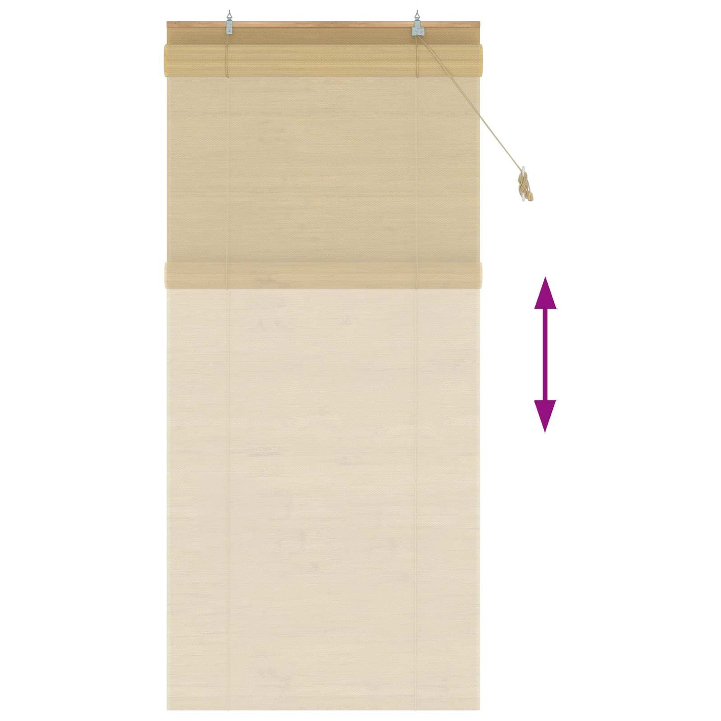 Rullegardin Naturlig 110 x 220 cm Bambus