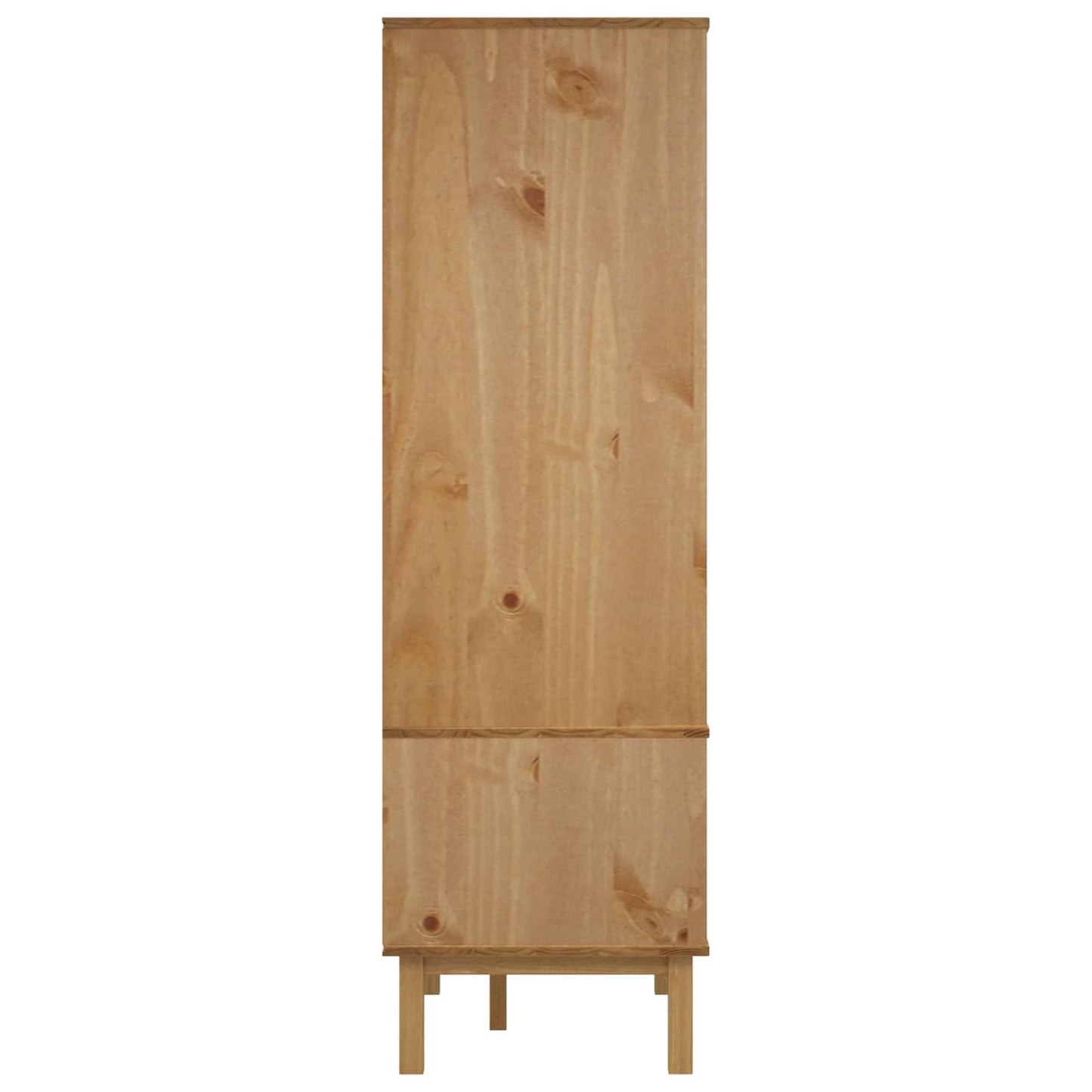 Garderobeskap med dør OTTA Svart 76,5 x 53 x 172 cm Heltre furu