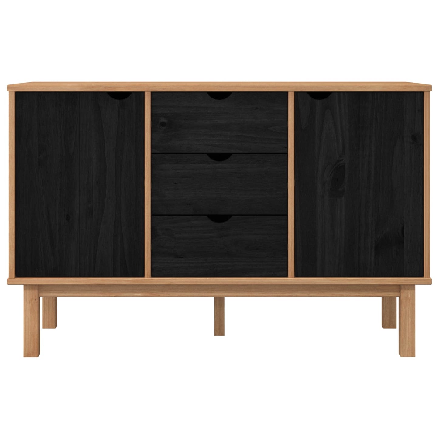 Serviesskap OTTA Svart 113,5 x 43 x 73 cm Heltre furu