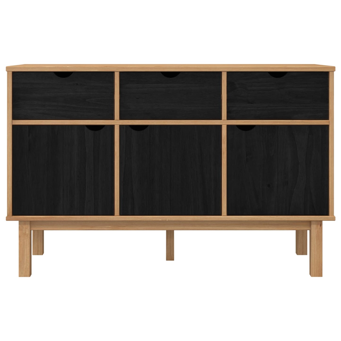 Serviesskap OTTA Brun og svart 114 x 43 x 73,5 cm