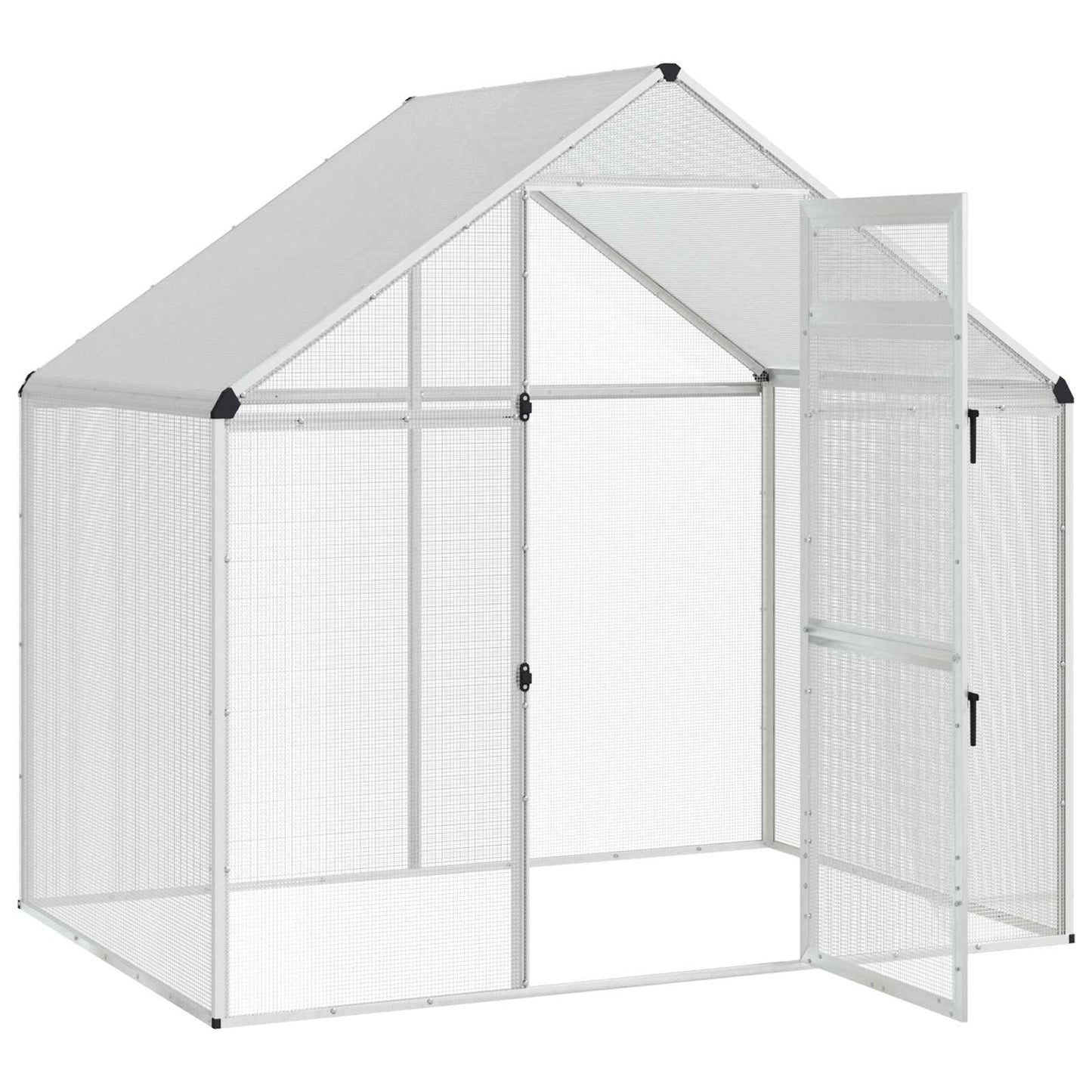 Fuglebur Sølv 181,5 x 110,5 x 173,5 cm Sveiset trådnett