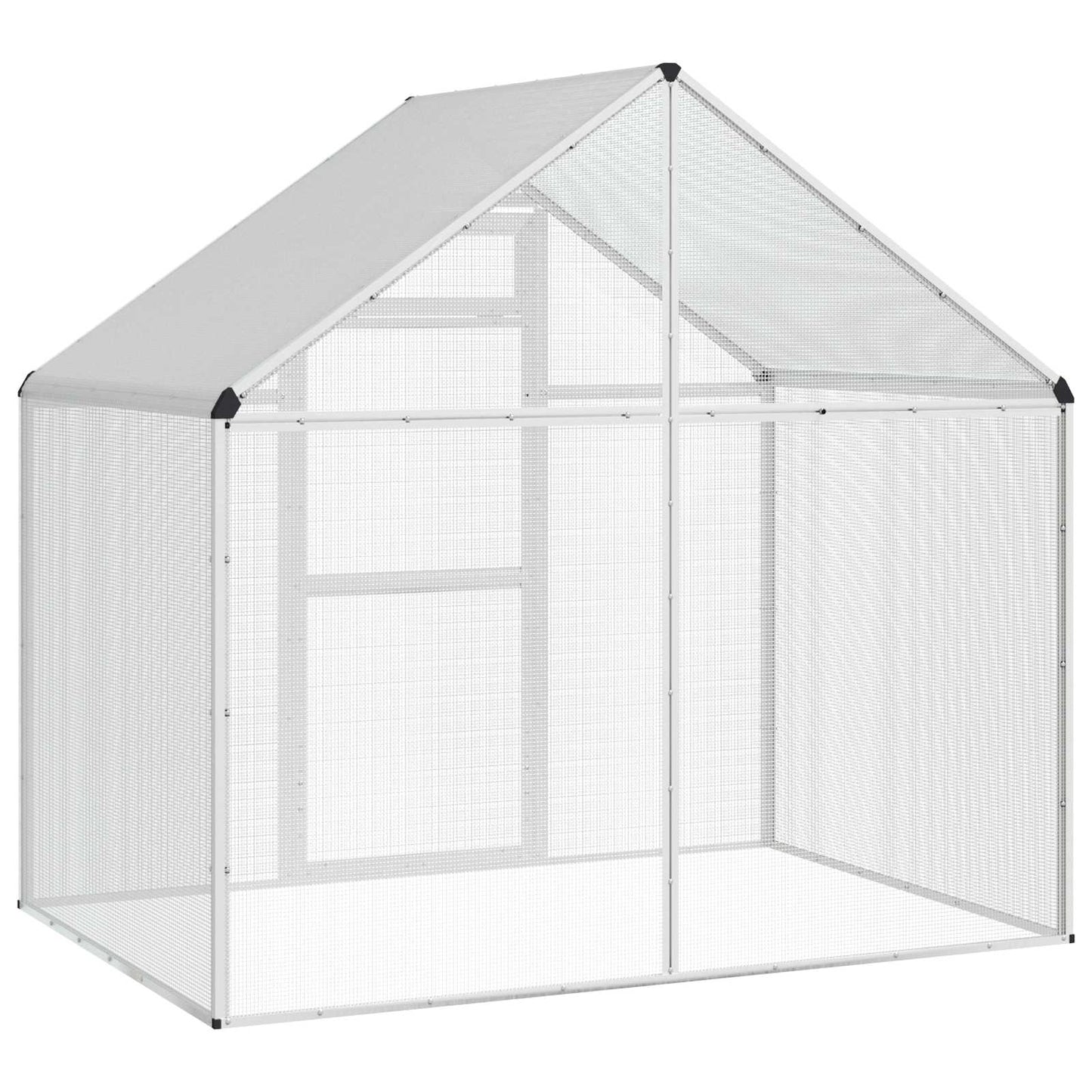 Fuglebur Sølv 181,5 x 110,5 x 173,5 cm Sveiset trådnett