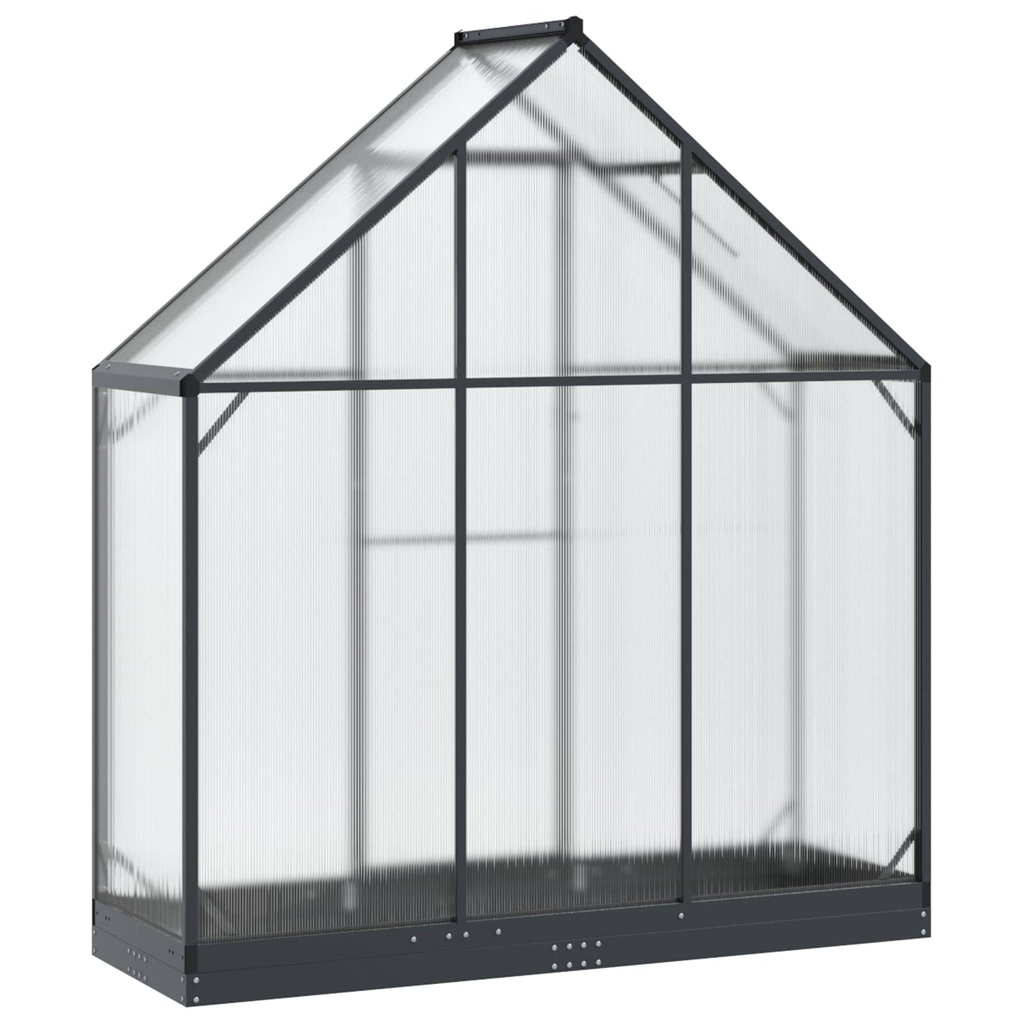 Hage Drivhus med dør med lås Antrasitt 183,5 x 63,5 x 207 cm