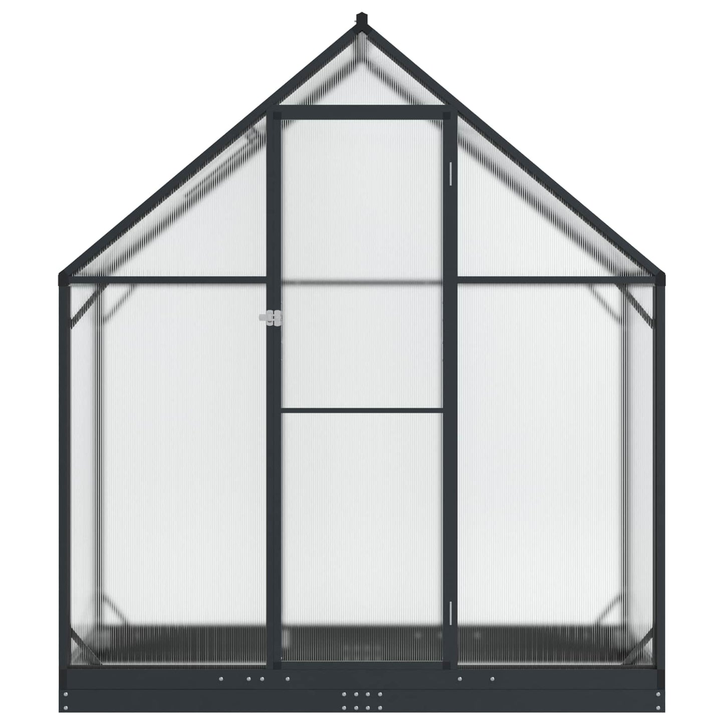 Hage Drivhus med dør med lås Antrasitt 183,5 x 63,5 x 207 cm