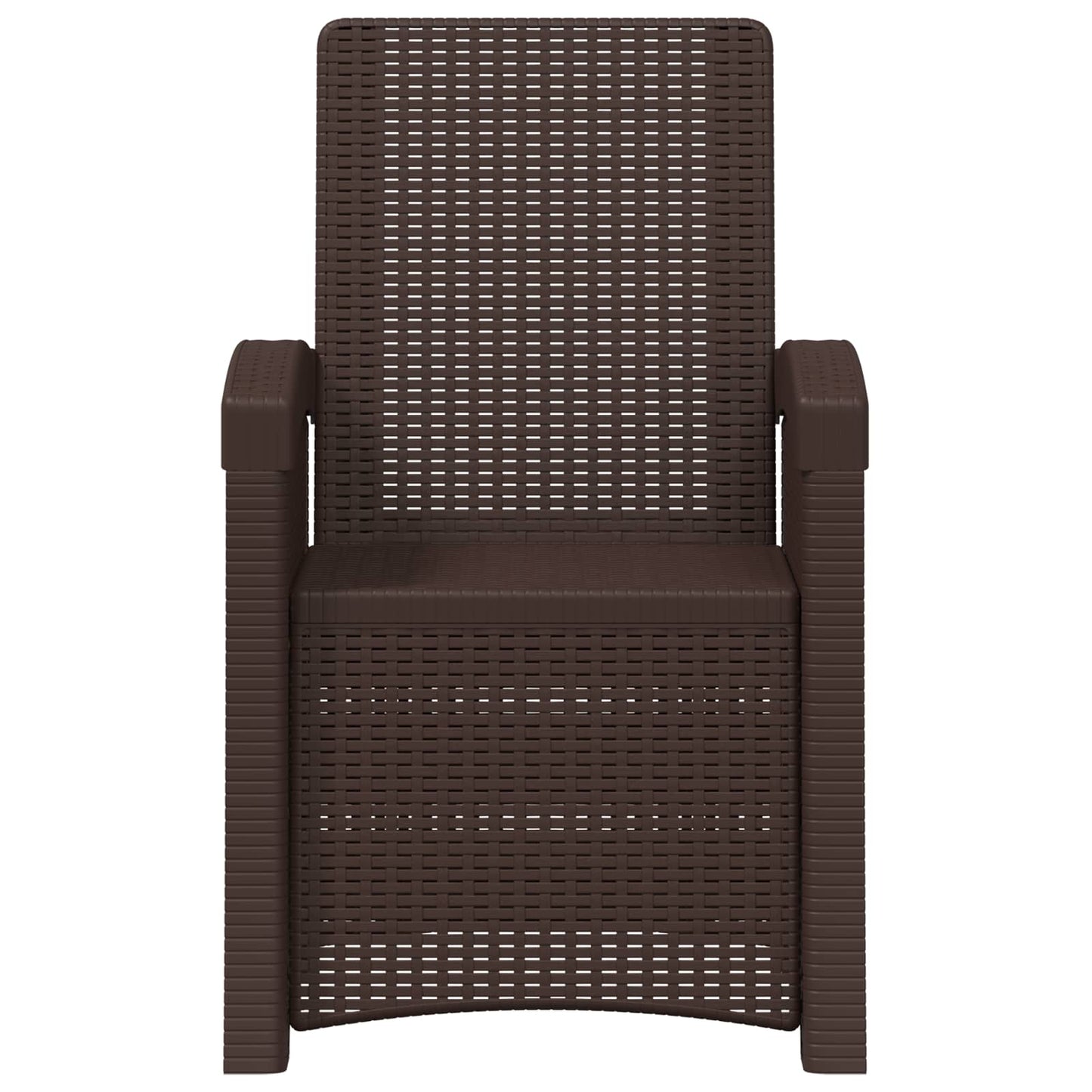 Lenestol for hage med rattan-look Brun PP