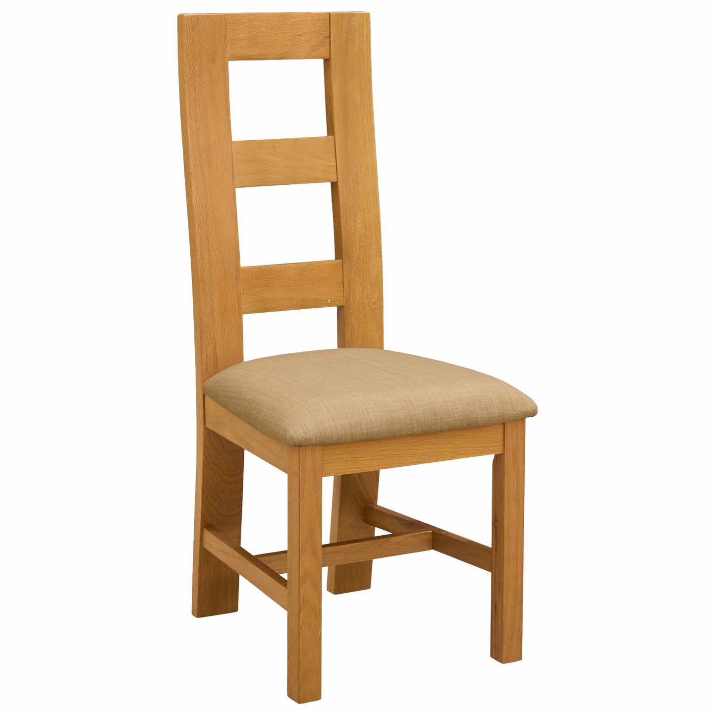 Spisestuesett 7 stk. Beige Massivt Eiketre