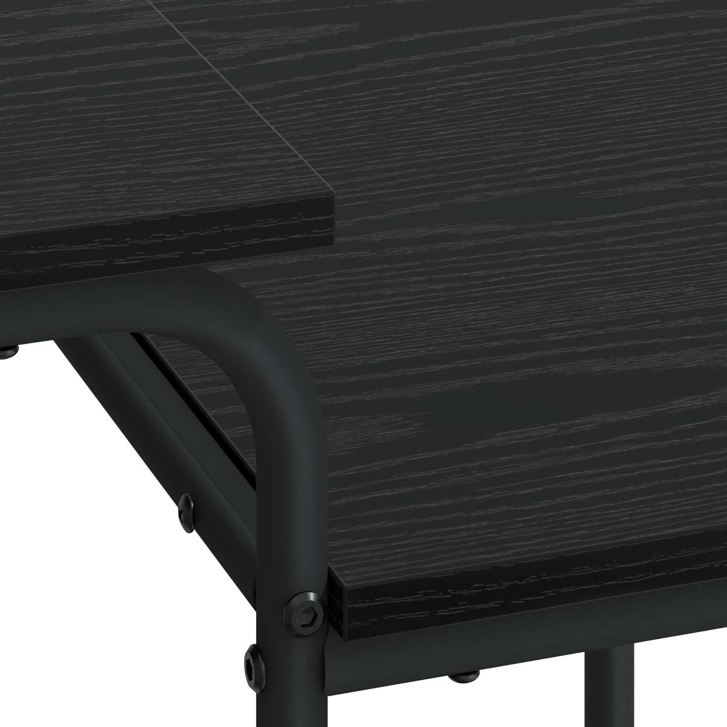 Skrivebord med lagring Svart eik 100 x 50 x 75 cm
