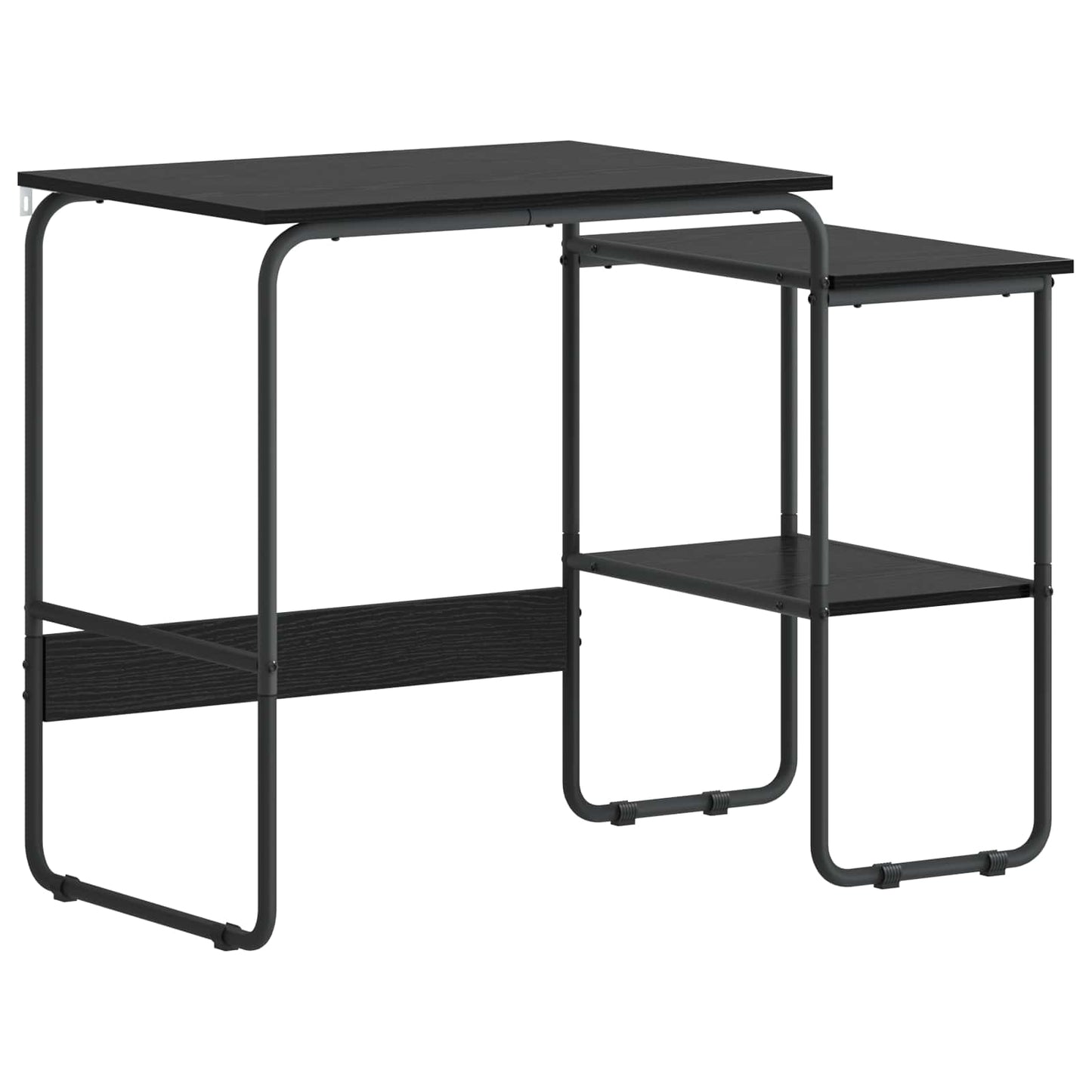 Skrivebord med lagring Svart eik 100 x 50 x 75 cm