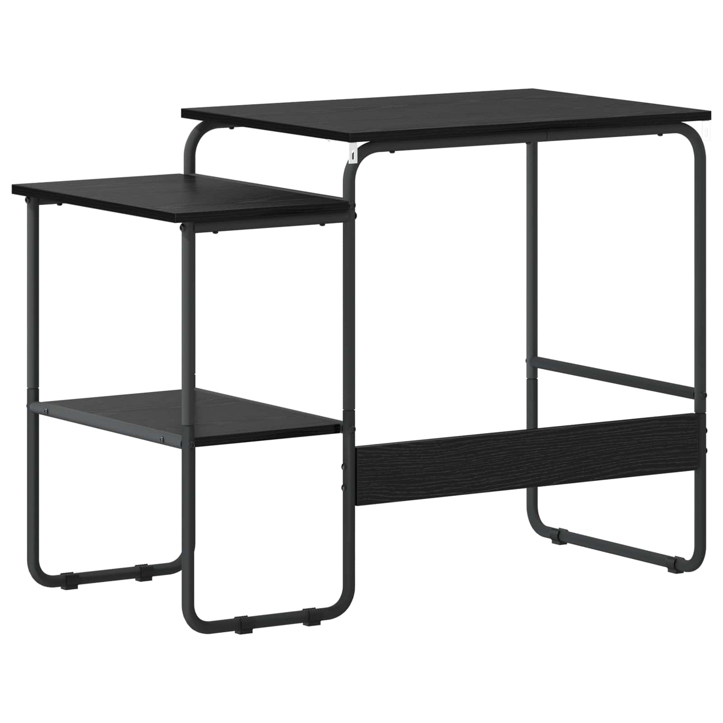 Skrivebord med lagring Svart eik 100 x 50 x 75 cm