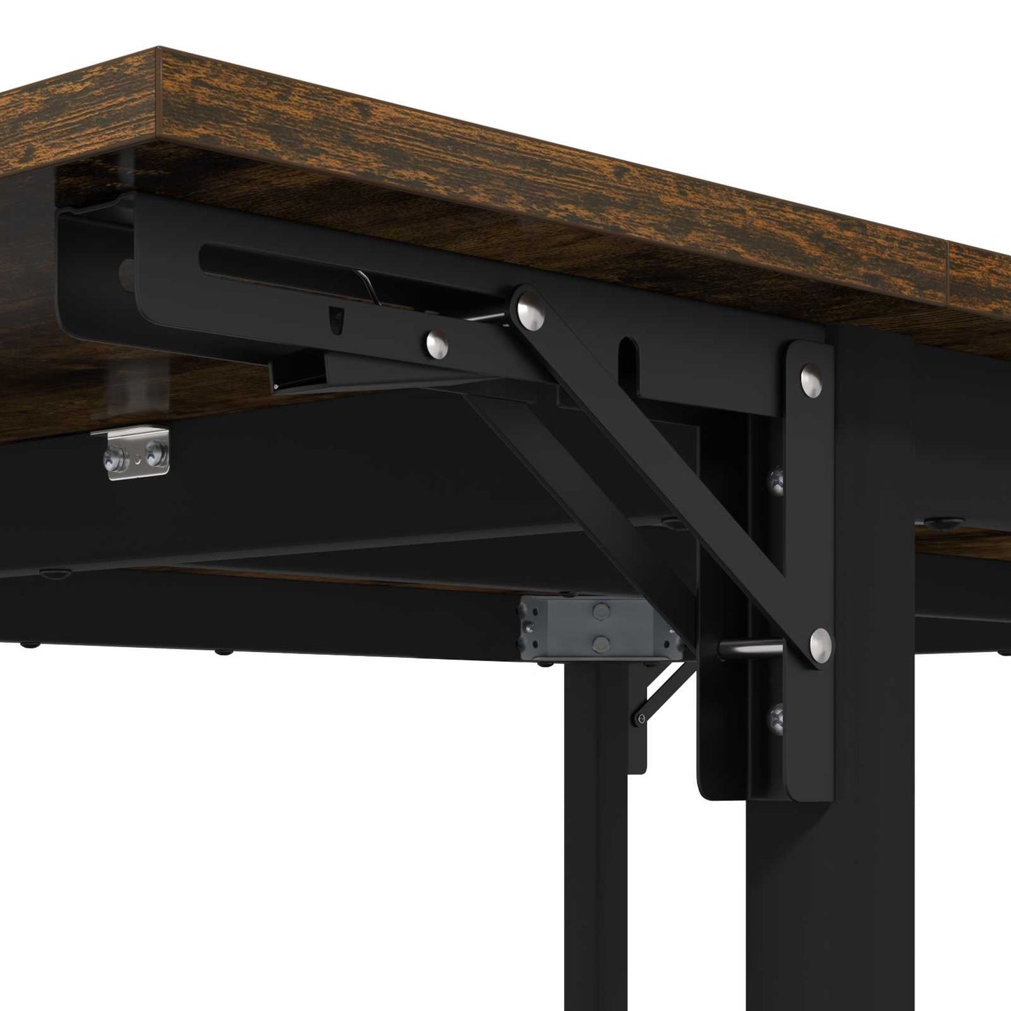 Utvidbart spisemøbel 120 x 81,5 x 75 cm Konstruert tre Røkt Eik