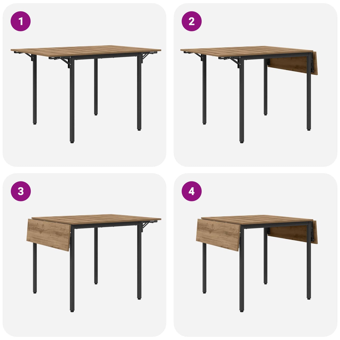 Utvidbart spisemøbel 120 x 81,5 x 75 cm Konstruert tre