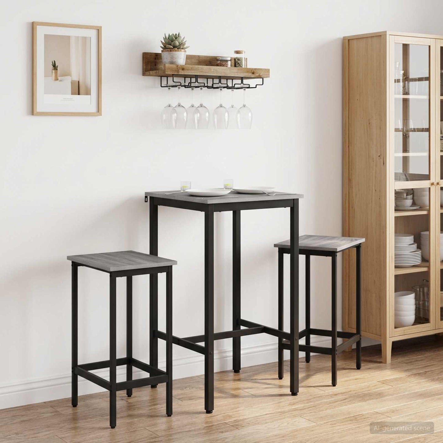 Barbord 52 x 52 x 90 cm Konstruert tre Grå Sonoma Rektangulær