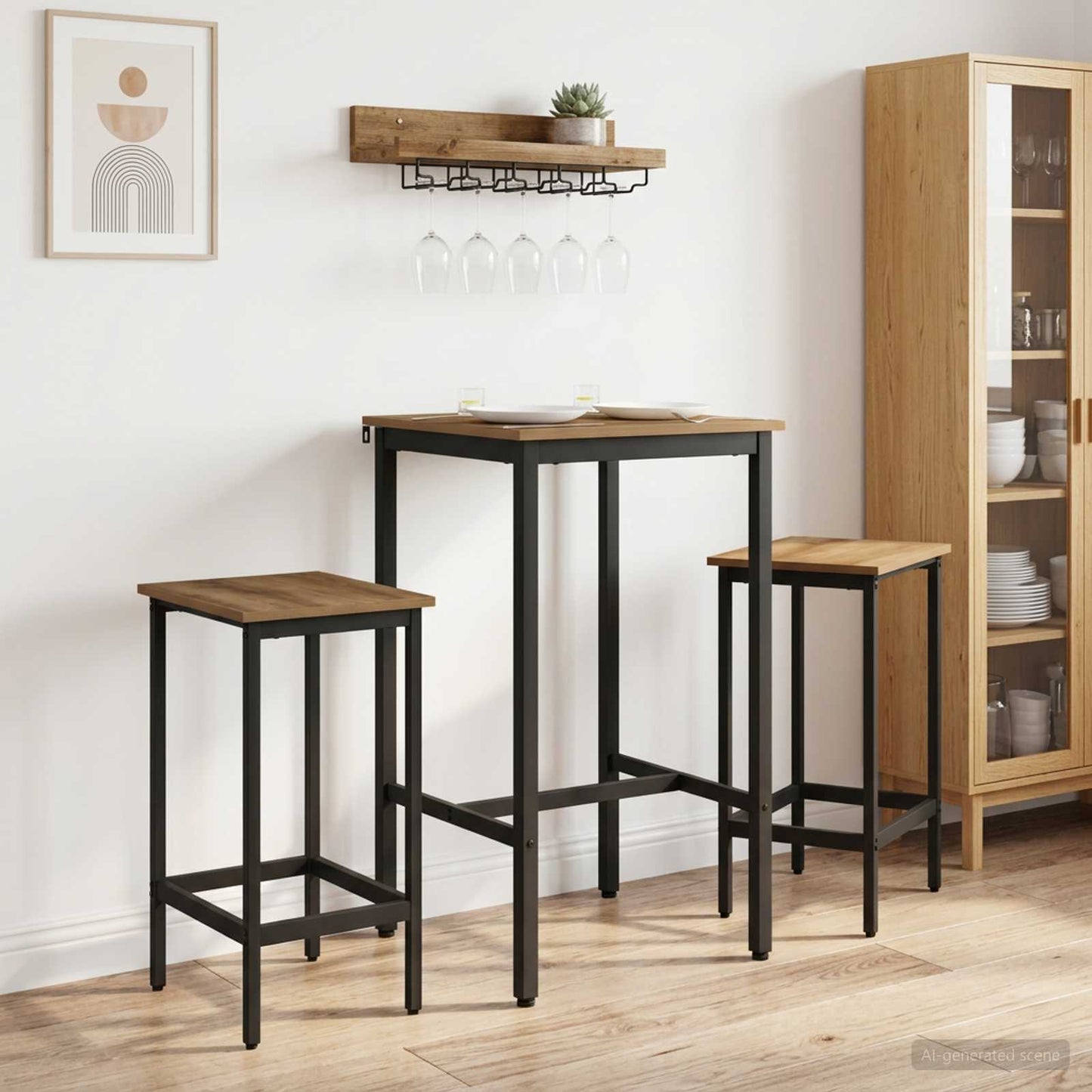 Barbord 52 x 52 x 90 cm Konstruert tre Artisan eik Rektangulær