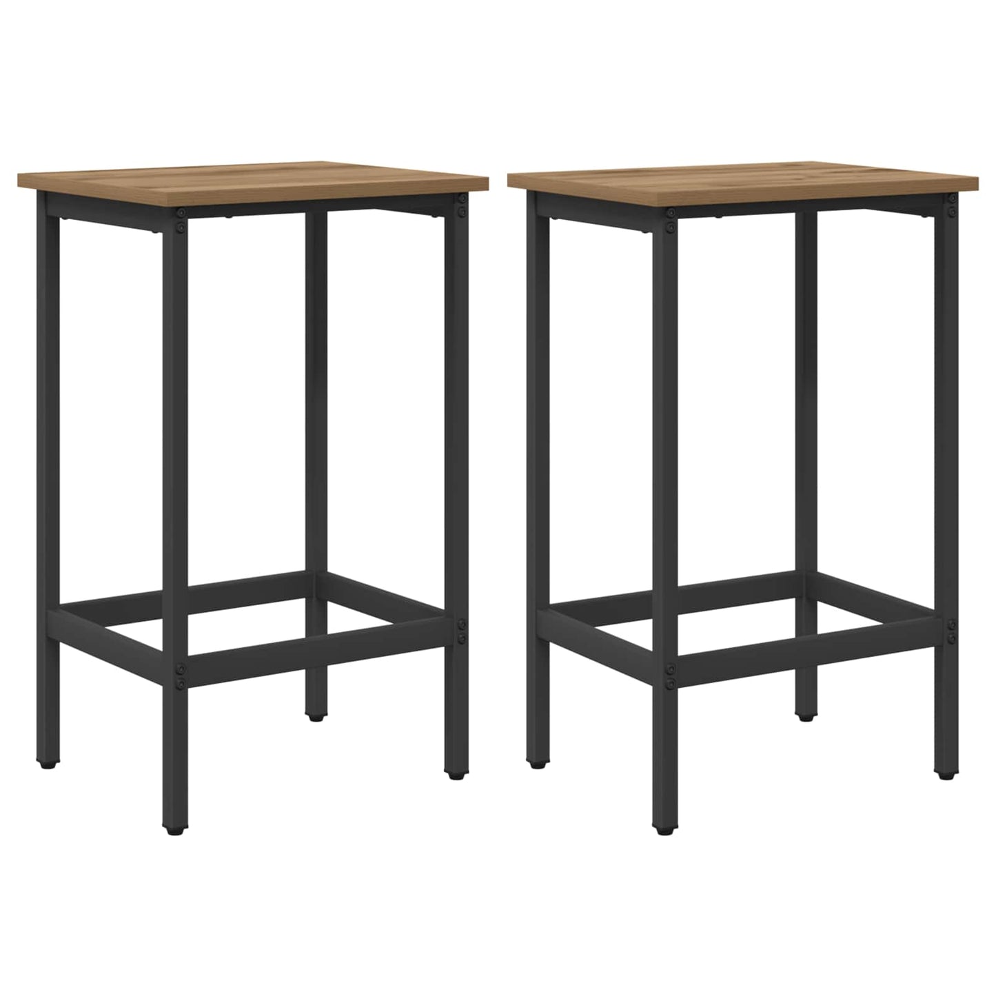Barstol 2 pcs Artisan eik 40 x 32 x 64 cm Konstruert tre