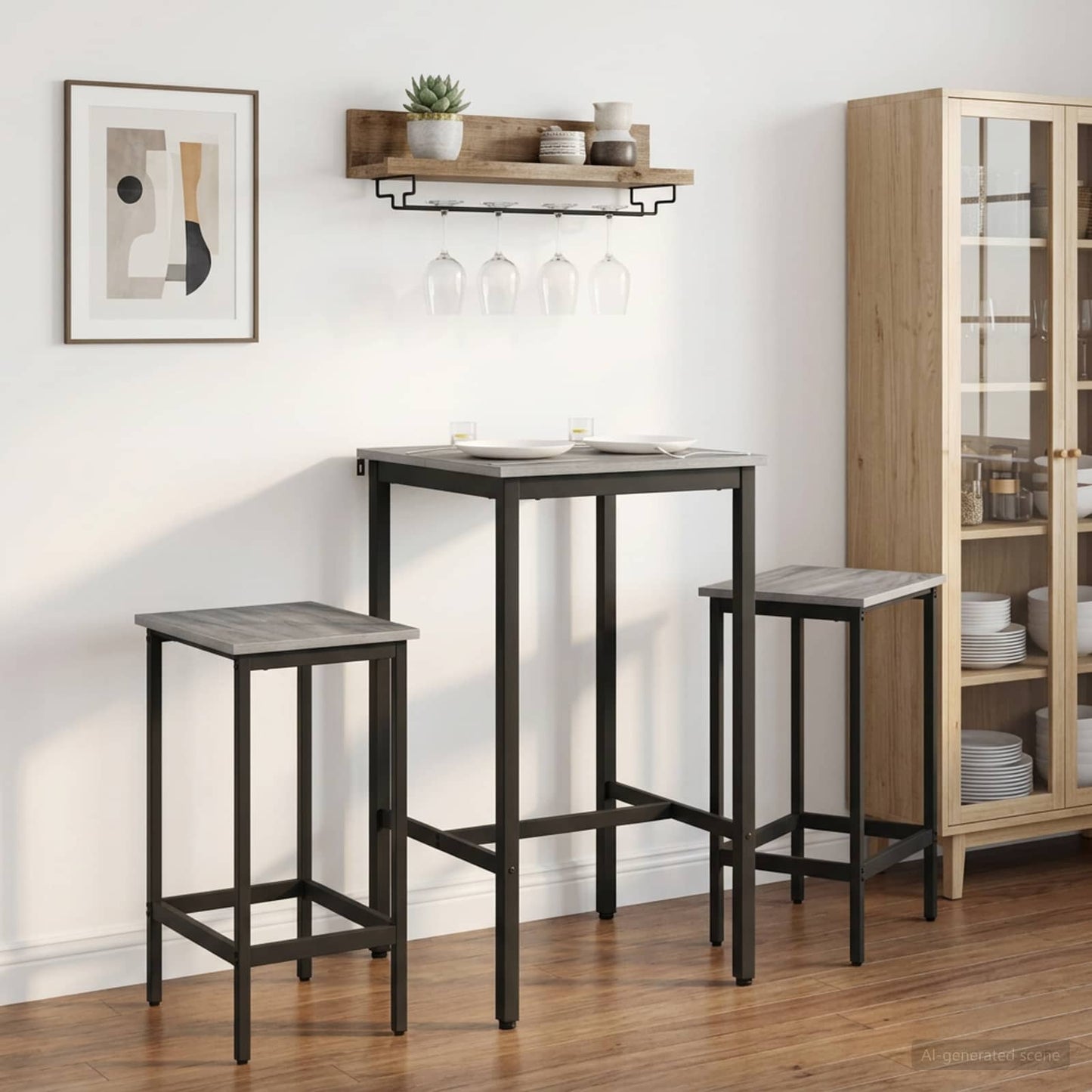 Barbord 52 x 52 x 110 cm Konstruert tre Grå Sonoma Rektangulær