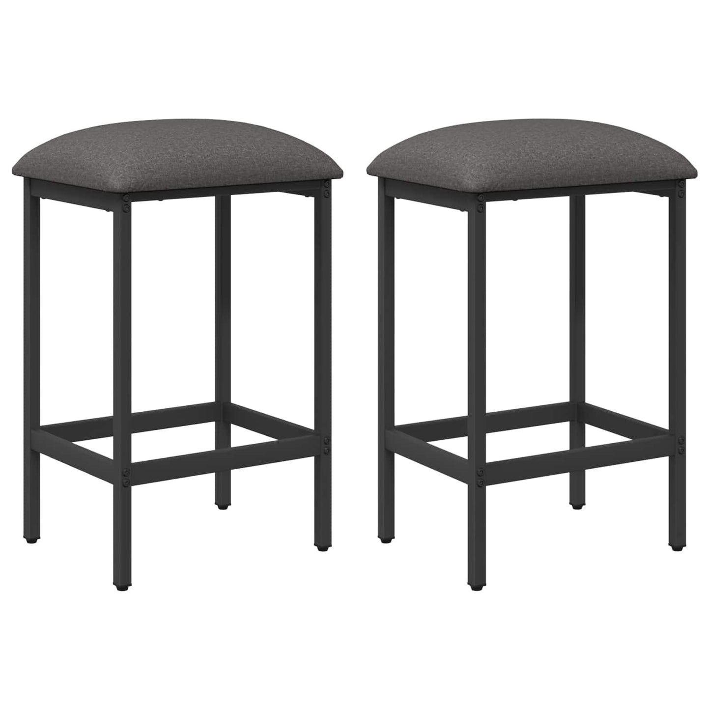 Barstol 2 pcs Lysegrå 40 x 32 x 64 cm Konstruert tre