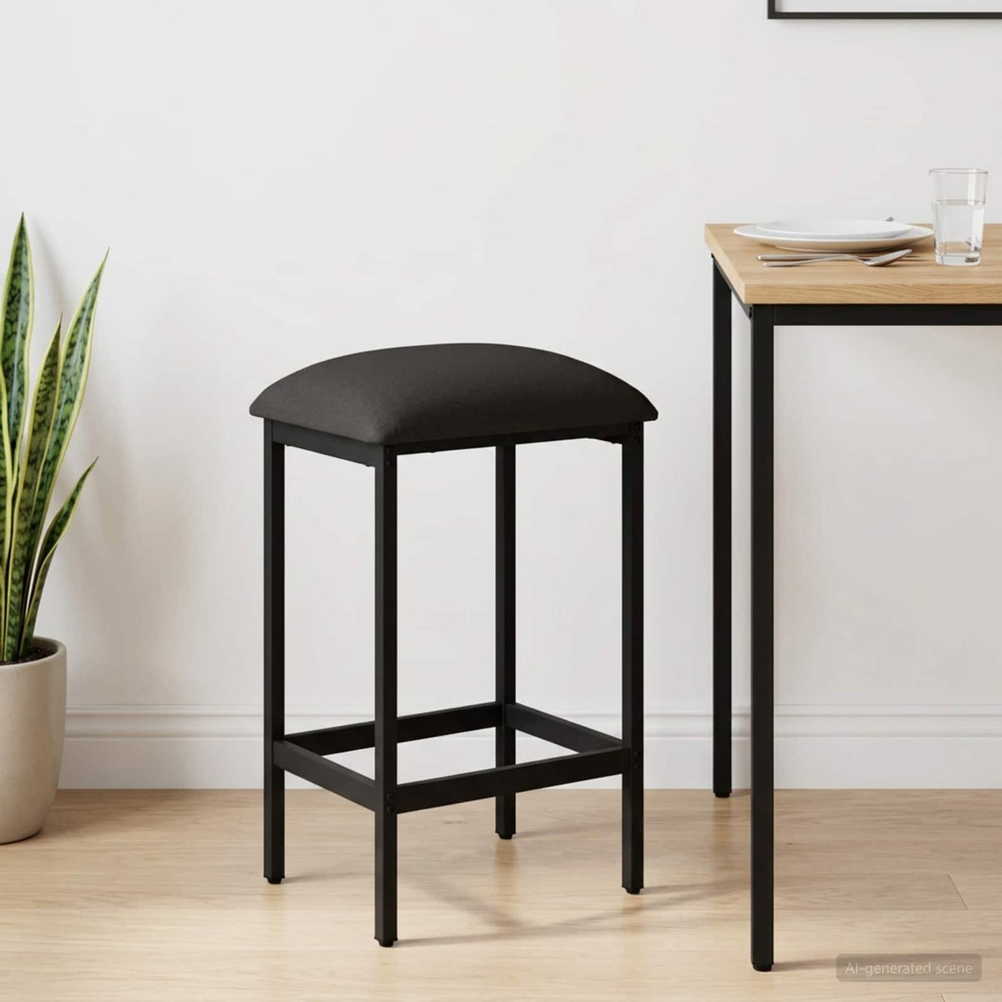 Barstol Mørkegrå 40 x 32 x 64 cm Konstruert tre