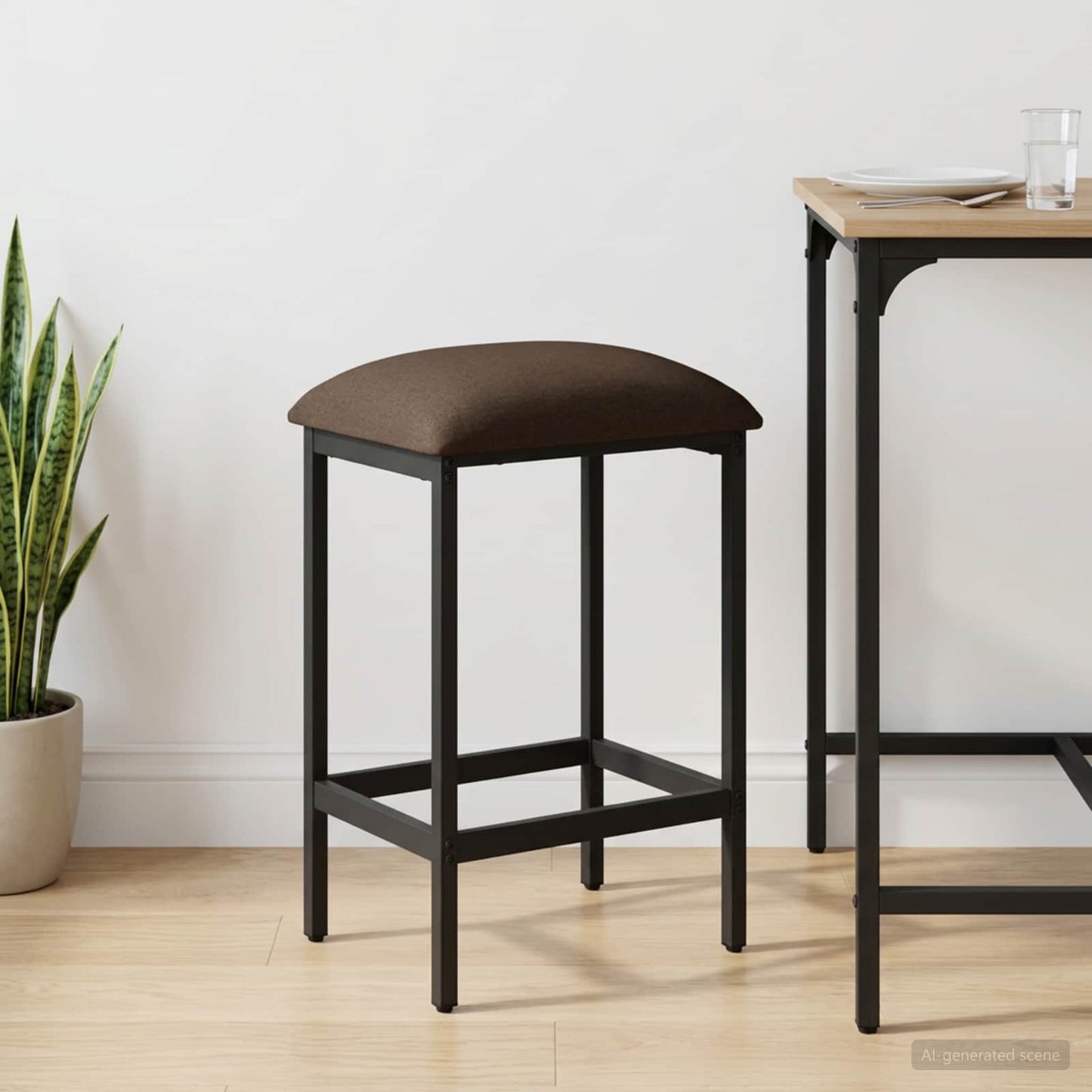 Barstol Gråbrun 40 x 32 x 64 cm Konstruert tre
