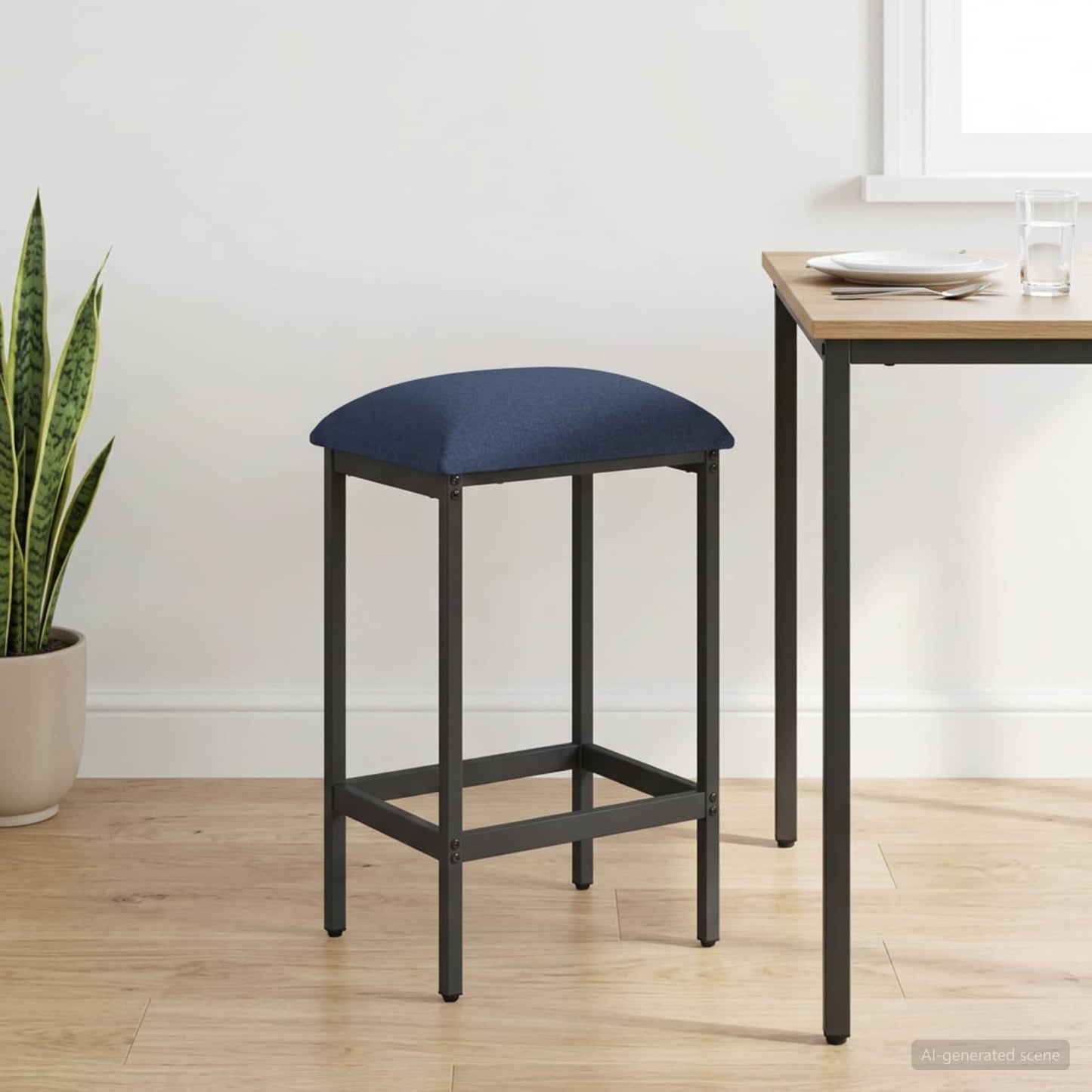 Barstol Blå 40 x 32 x 64 cm Konstruert tre