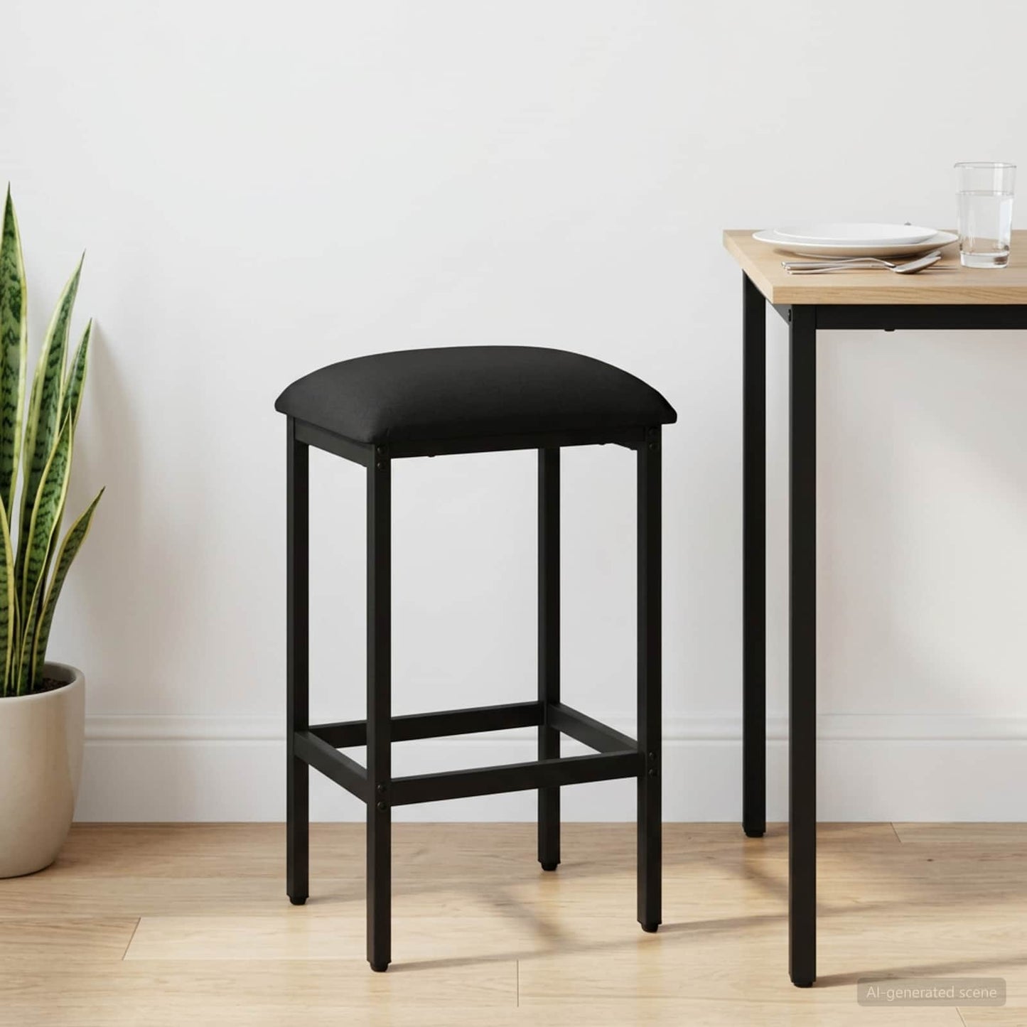 Barstol Svart 40 x 32 x 74 cm Konstruert tre