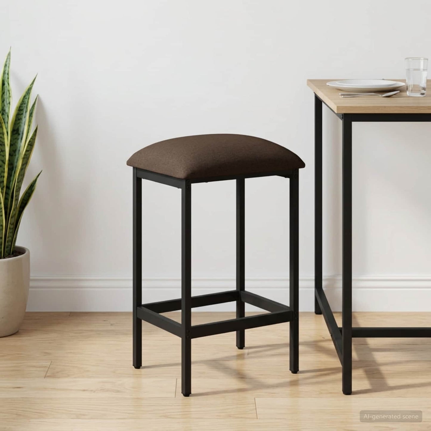 Barstol Gråbrun 40 x 32 x 74 cm Konstruert tre