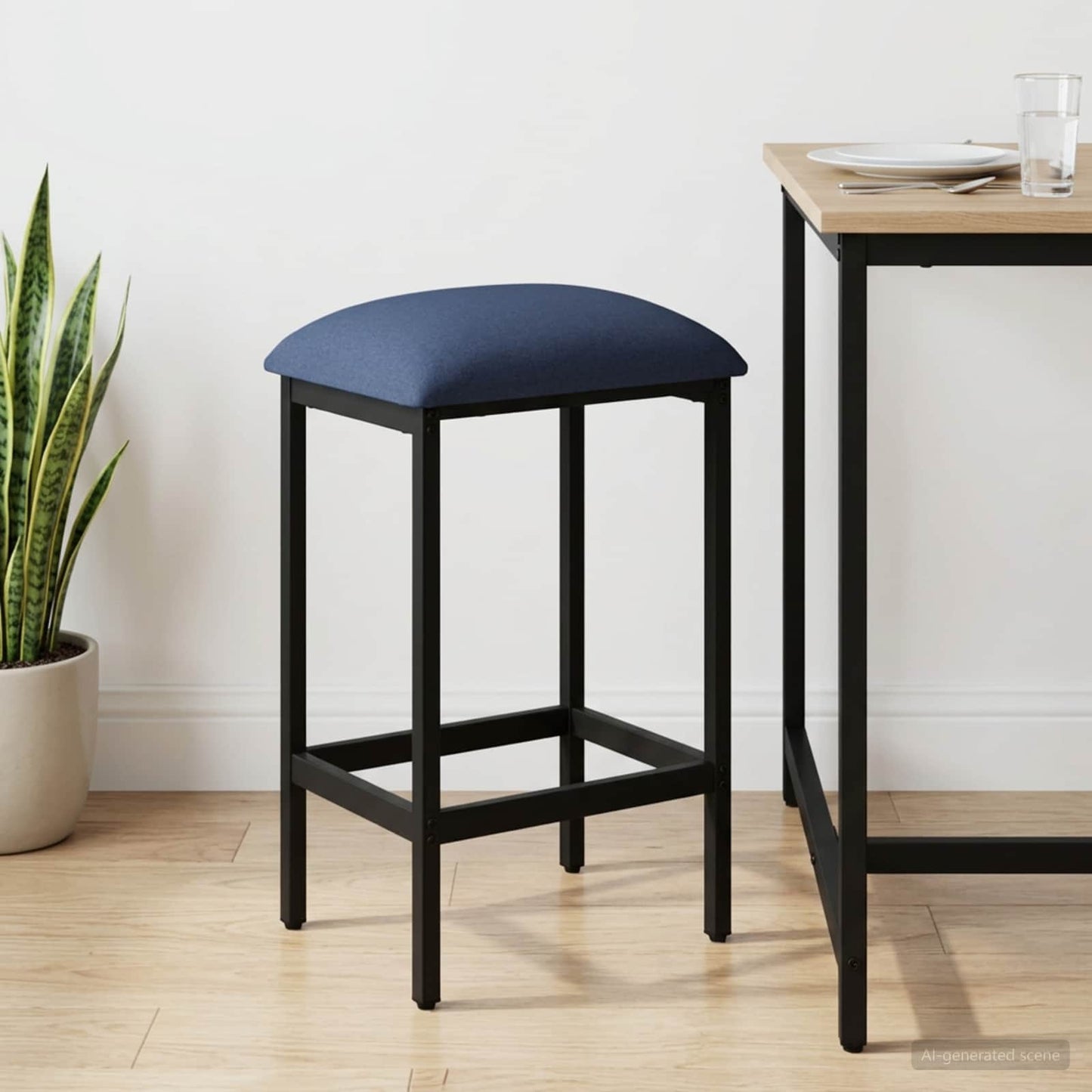 Barstol Blå 40 x 32 x 74 cm Konstruert tre