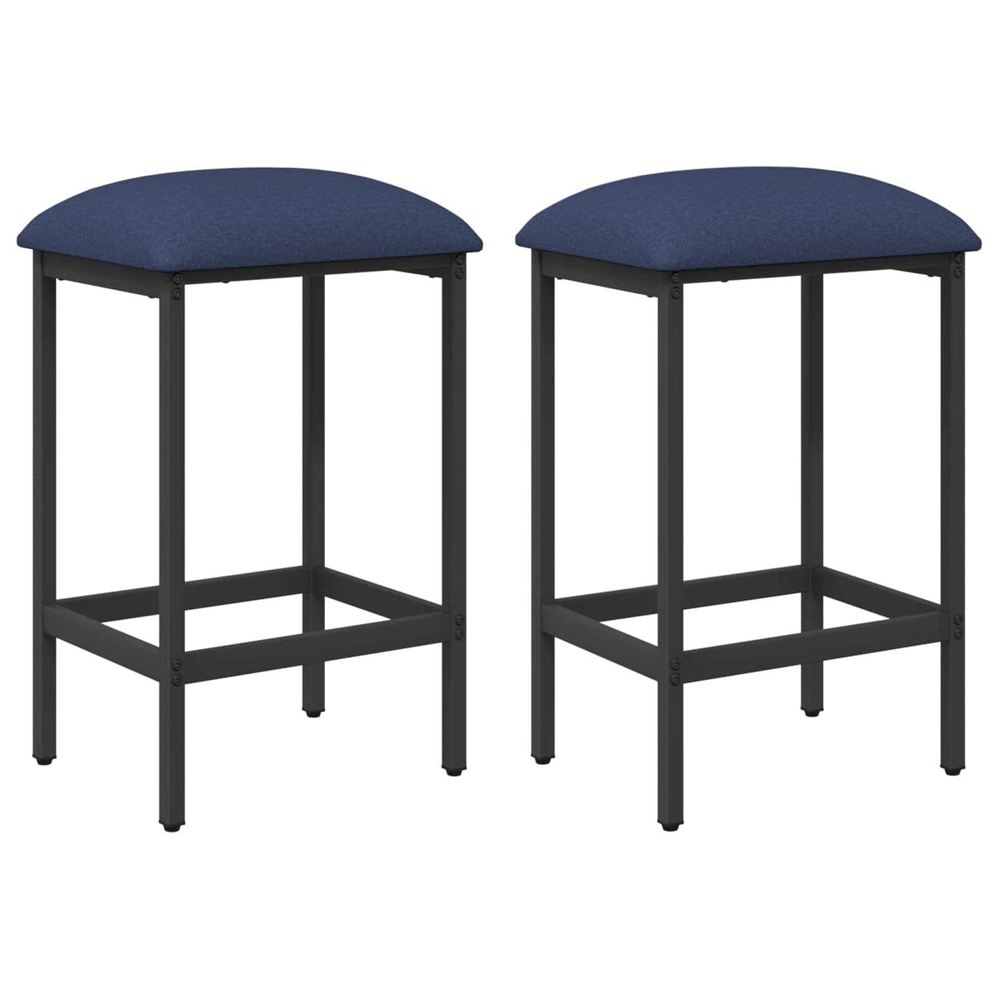 Barstol 2 stk. Blå 40 x 32 x 74 cm Konstruert tre