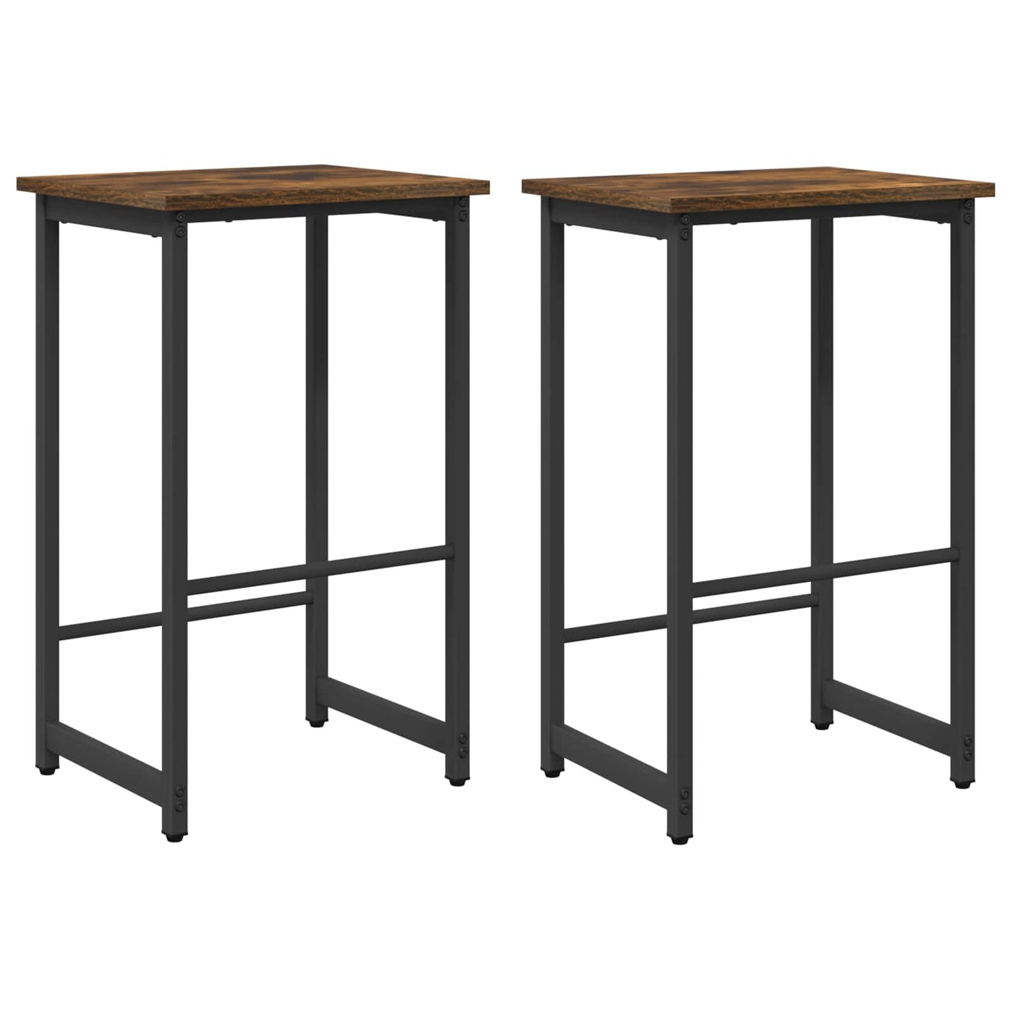 Barstol 2 stk. Røkt Eik 40 x 32 x 64 cm Konstruert tre