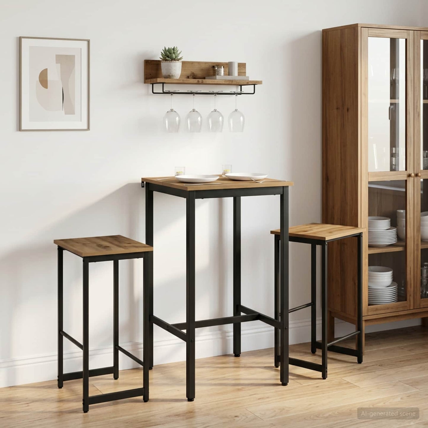 Barstol 2 stk. Artisan eik 40 x 32 x 64 cm Konstruert tre