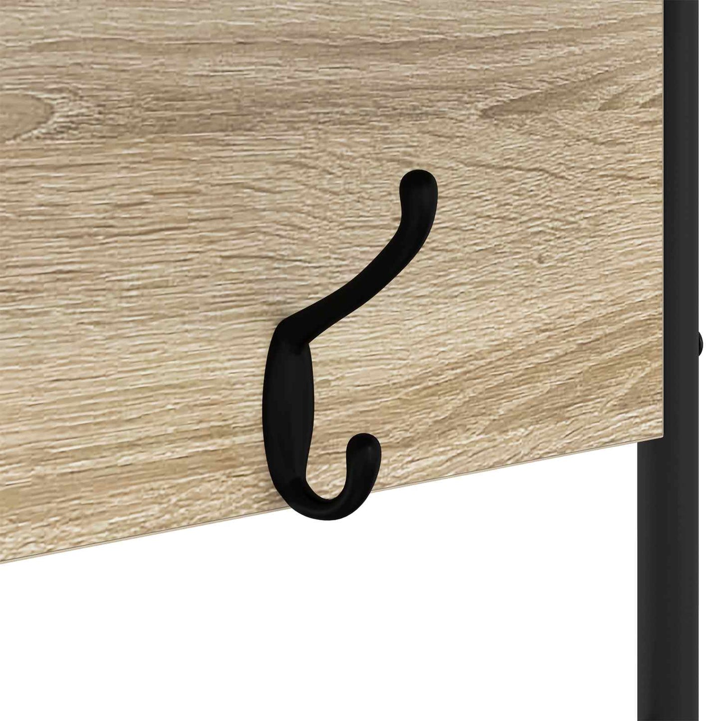 Knaggrekker med sko benk Sonoma eik 100 x 32 x 180,5 cm