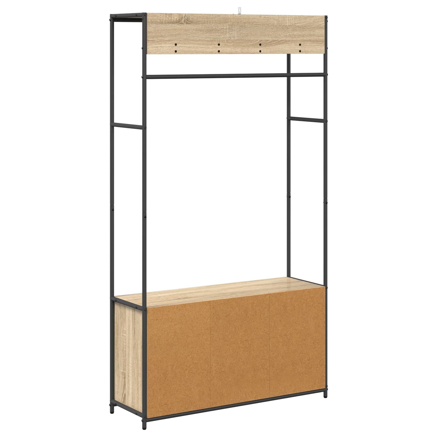 Knaggrekker med sko benk Sonoma eik 100 x 32 x 180,5 cm