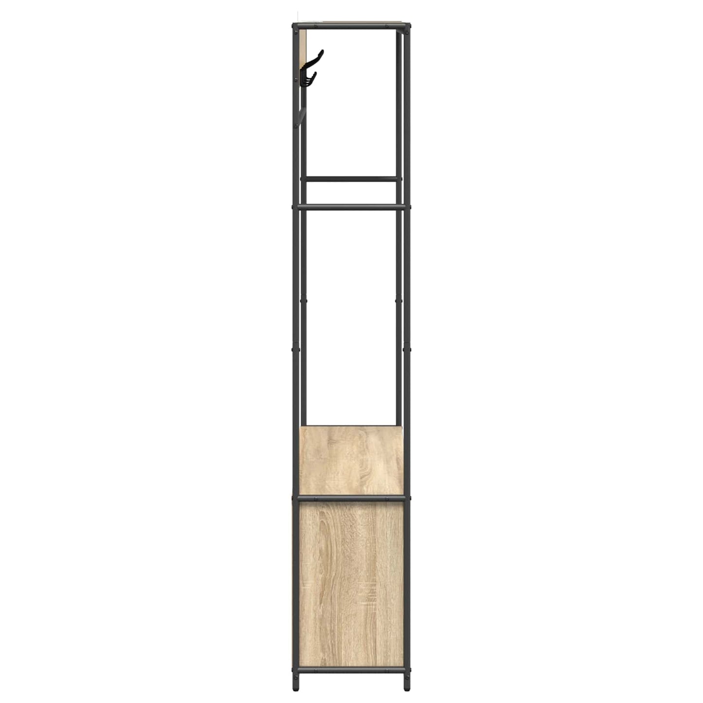 Knaggrekker med sko benk Sonoma eik 100 x 32 x 180,5 cm