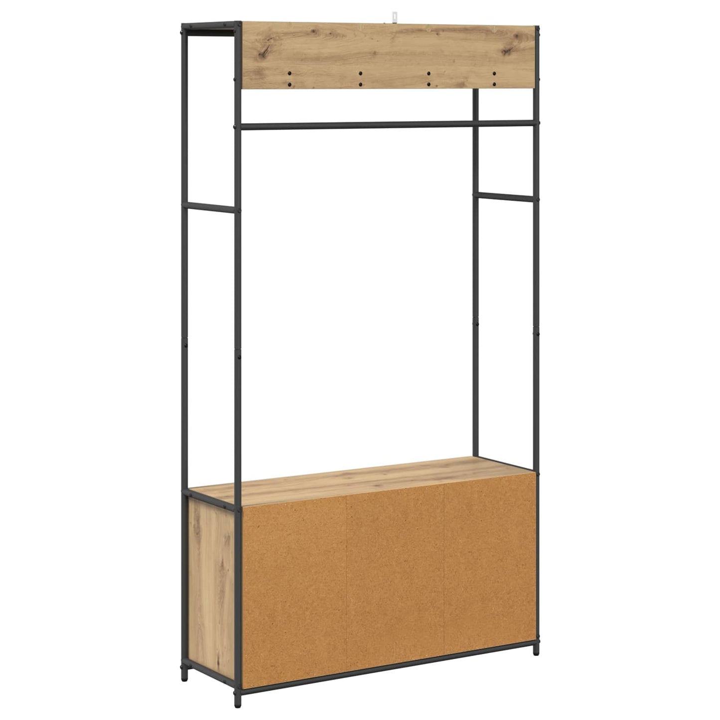 Knaggrekker med sko benk Artisan eik 100 x 32 x 180,5 cm