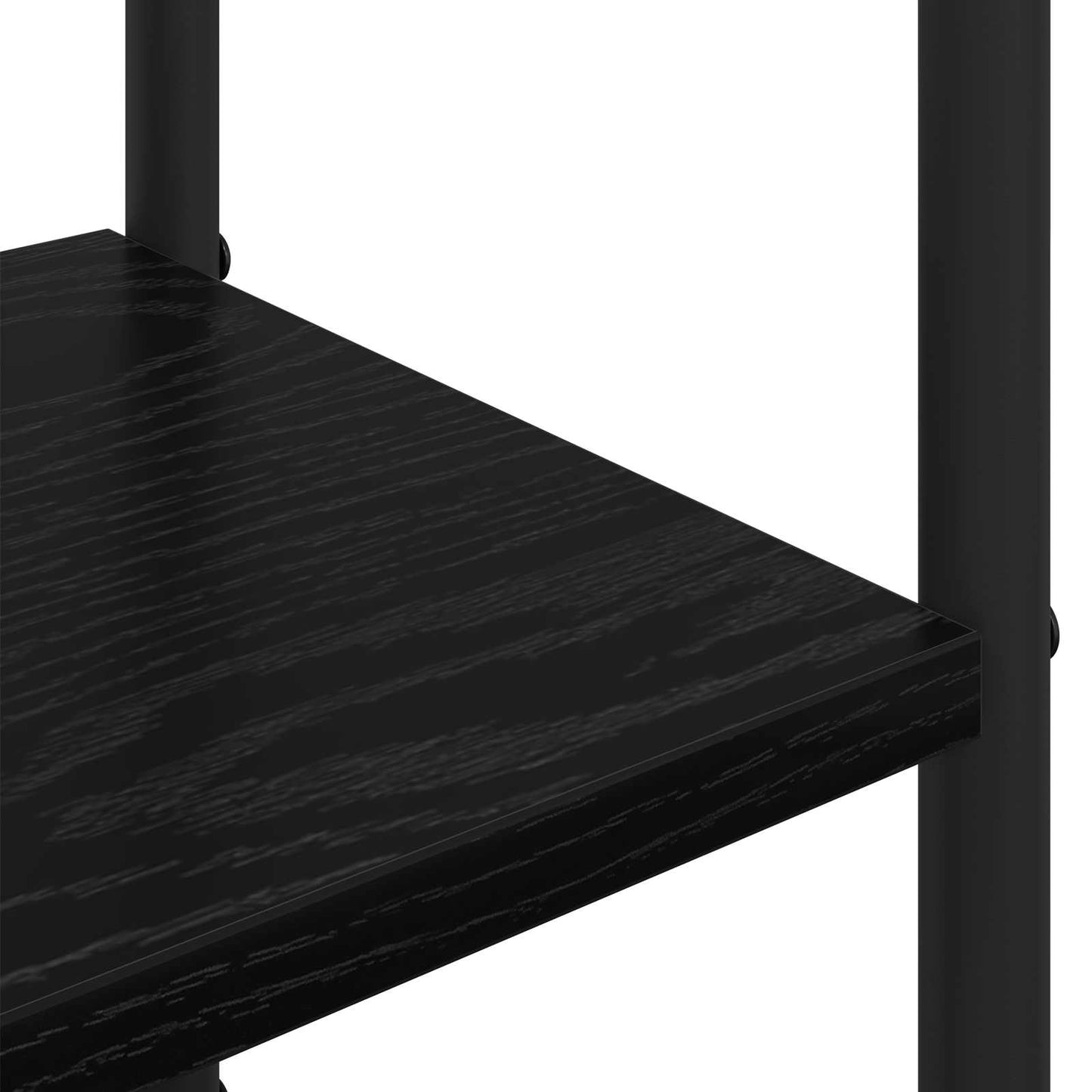 Knaggrekker med sko benk Svart eik 143 x 30 x 199,5 cm